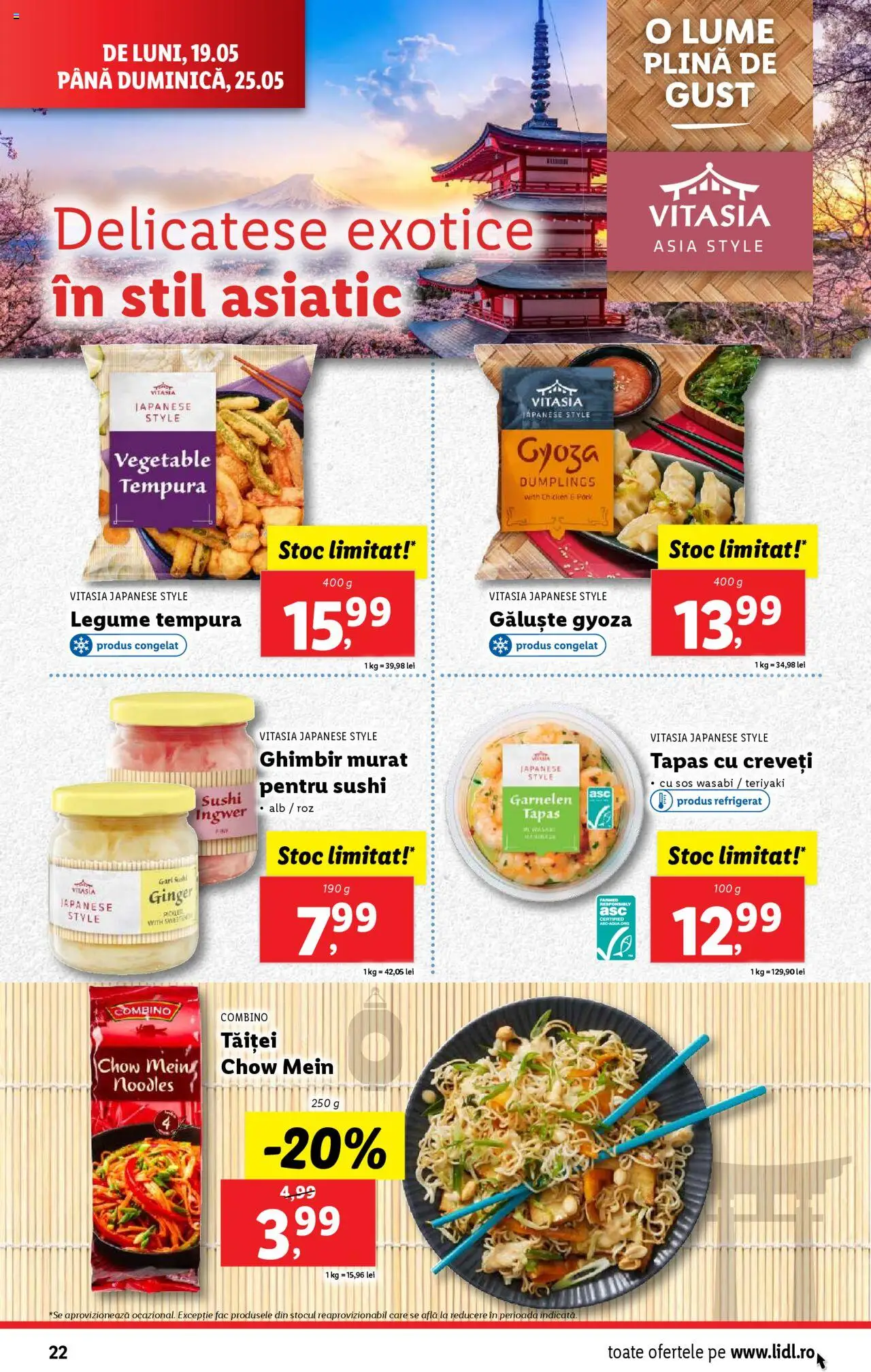 Catalog LIDL 19 - 25 Mai 2025 | Pagina 22 | Produse: Delgeç, Sushi, Legume, Sos