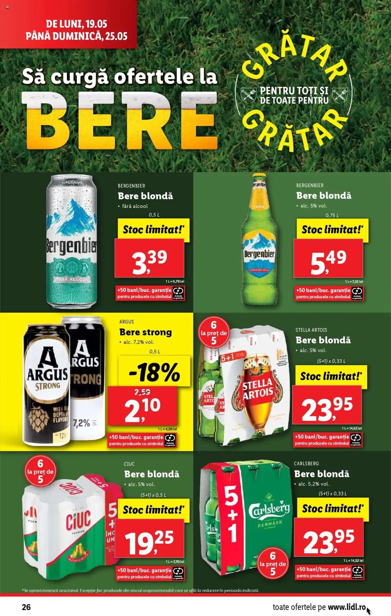 Catalog LIDL 19 - 25 Mai 2025 | Pagina 26 | Produse: Bere, Plastik Kulübe