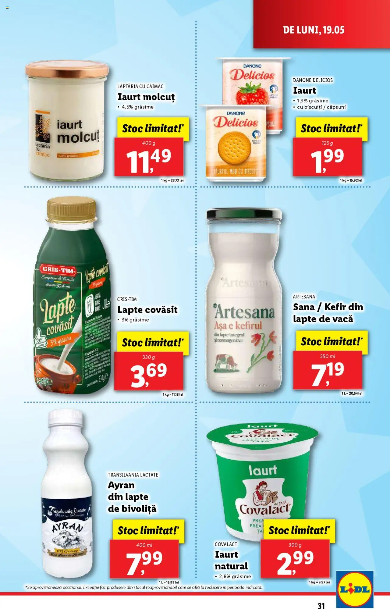 Catalog LIDL 19 - 25 Mai 2025 | Pagina 31 | Produse: Lapte, Iaurt, Căpșuni, Biscuiți