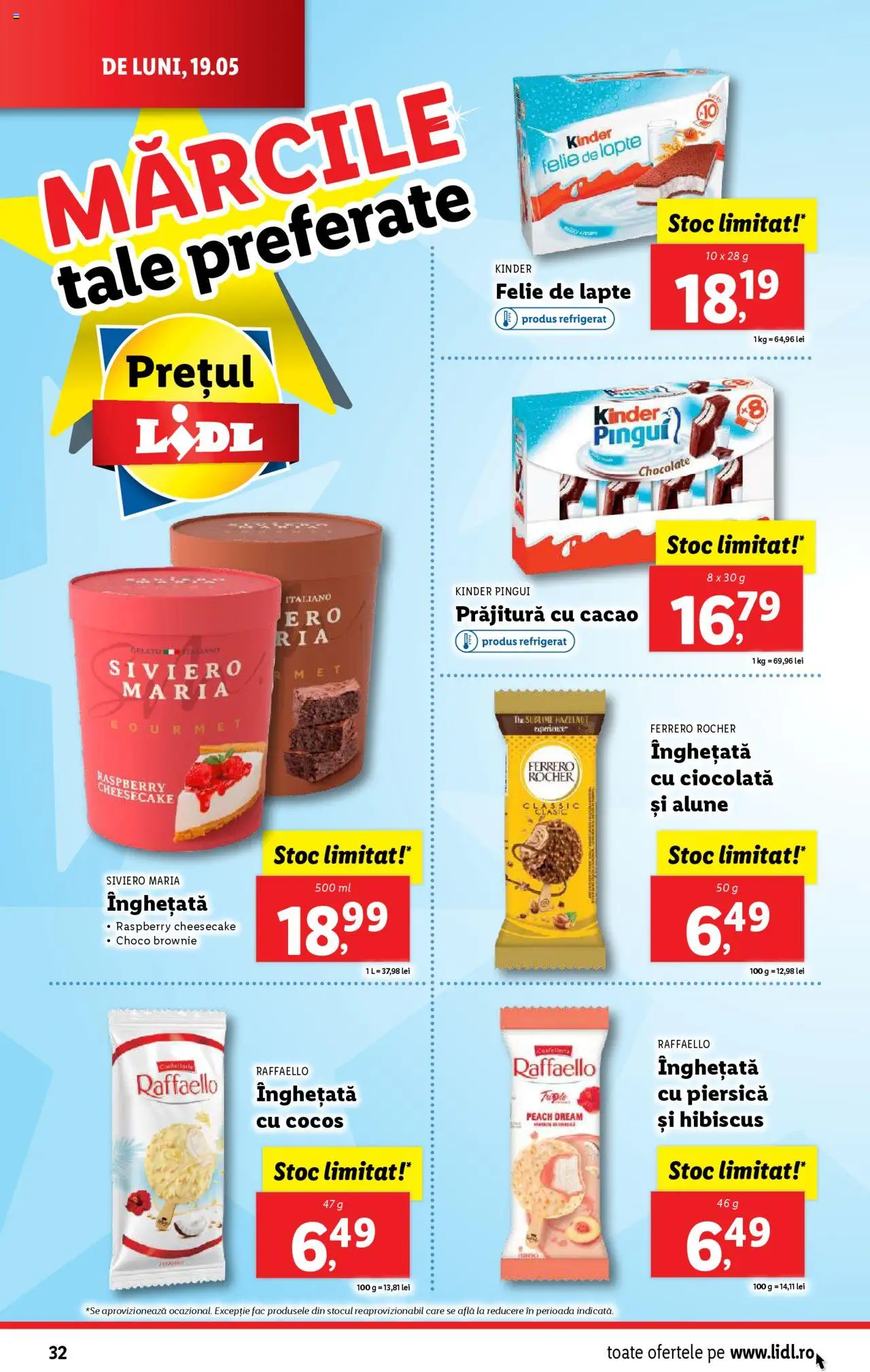 Catalog LIDL 19 - 25 Mai 2025 | Pagina 32 | Produse: Prăjitură, Alune, Soda, Înghețată