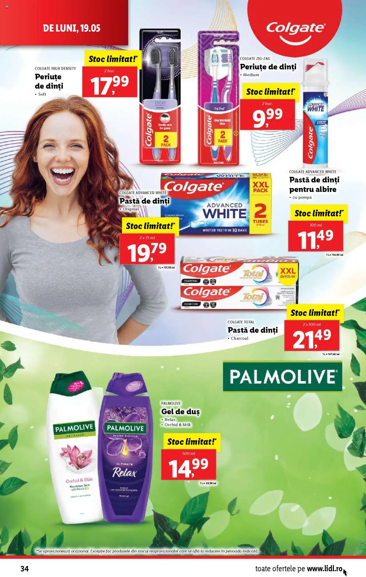 Catalog LIDL 19 - 25 Mai 2025 | Pagina 34 | Produse: Duș, Gel de duș, Pastă de dinți