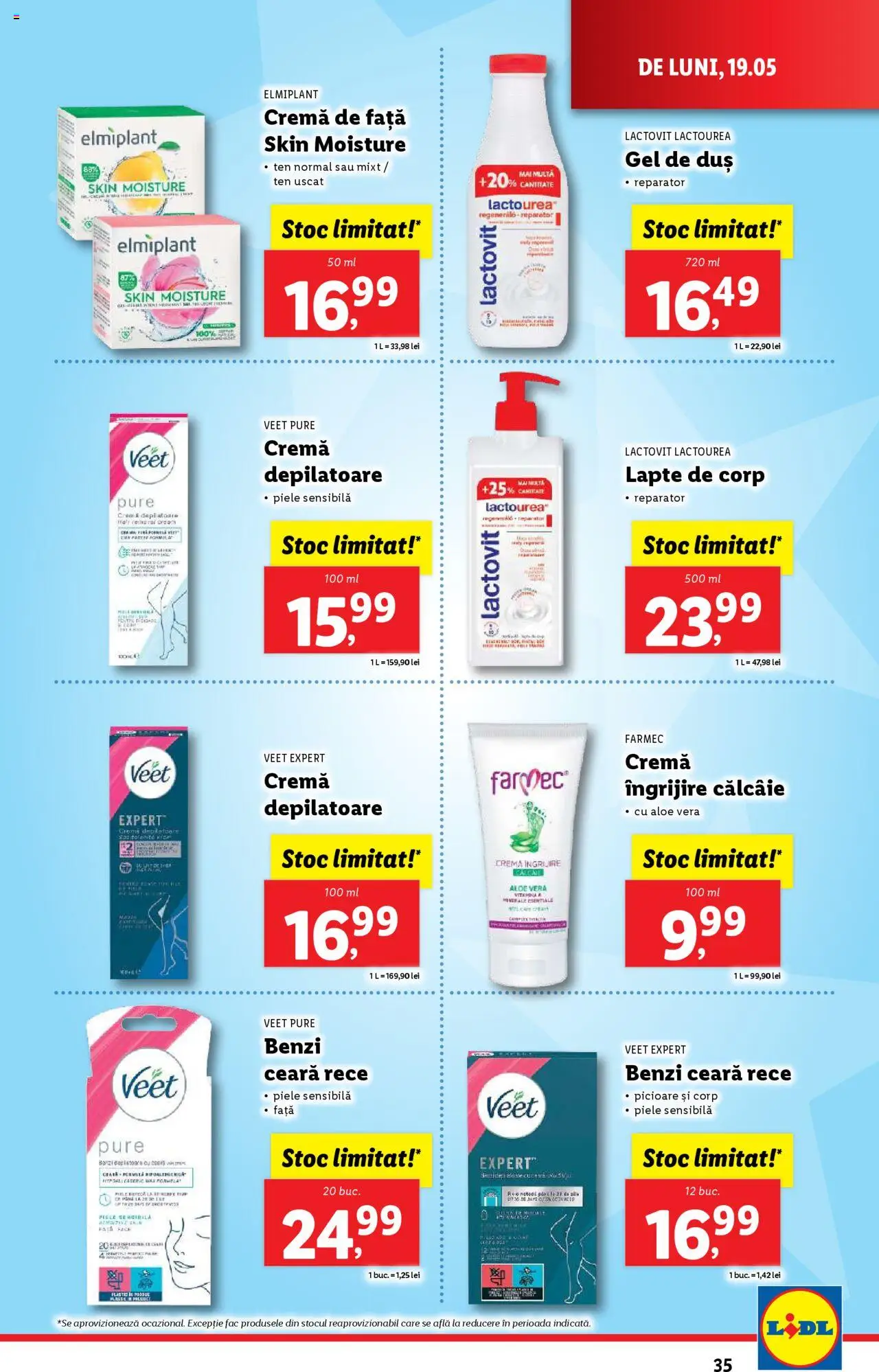 Catalog LIDL 19 - 25 Mai 2025 | Pagina 35 | Produse: Aloe vera, Lapte, Lapte de corp, Cremă depilatoare