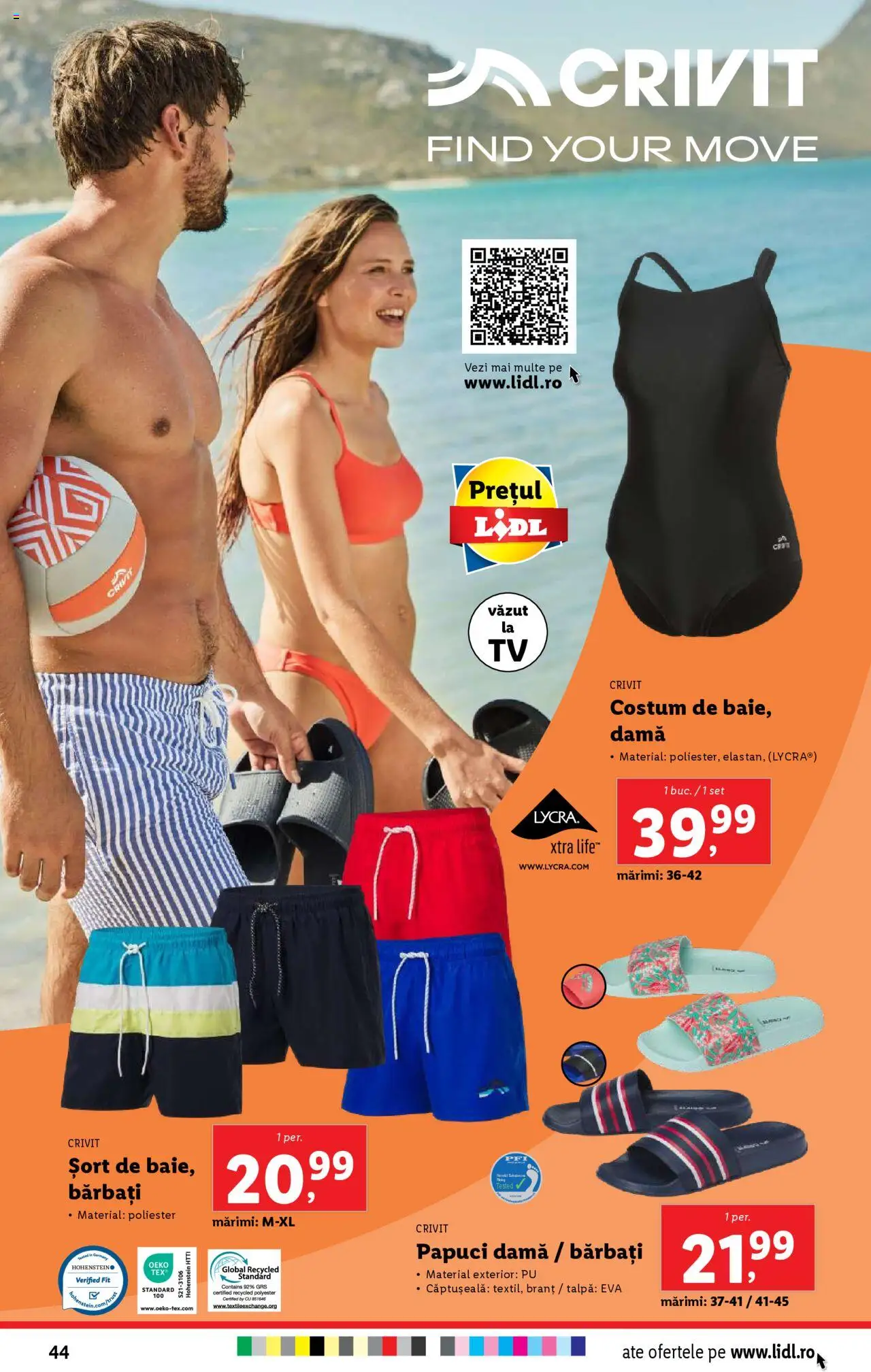 Catalog LIDL 19 - 25 Mai 2025 | Pagina 44 | Produse: Șort, Costum, Papuci