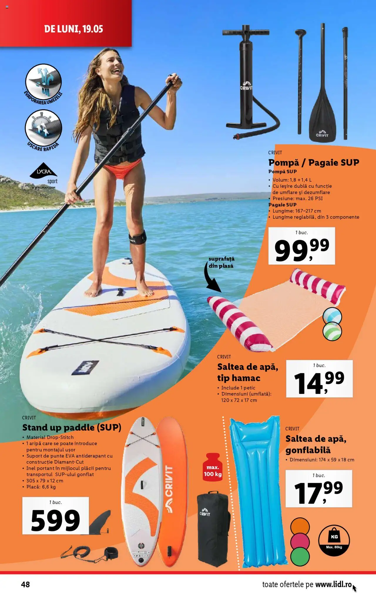 Catalog LIDL 19 - 25 Mai 2025 | Pagina 48 | Produse: Inel, Hamac, Saltea