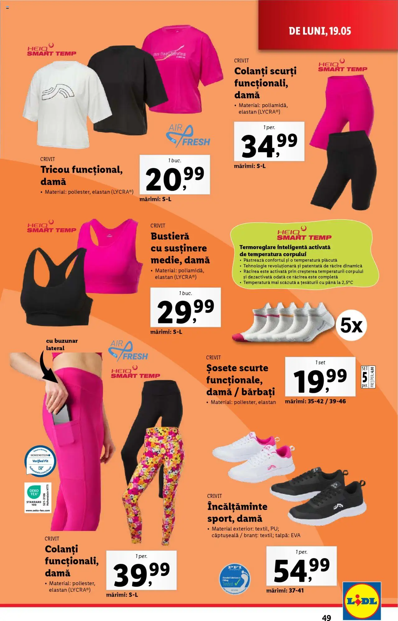 Catalog LIDL 19 - 25 Mai 2025 | Pagina 49 | Produse: Bornoz takımı, Tricou, Șosete, Colanți