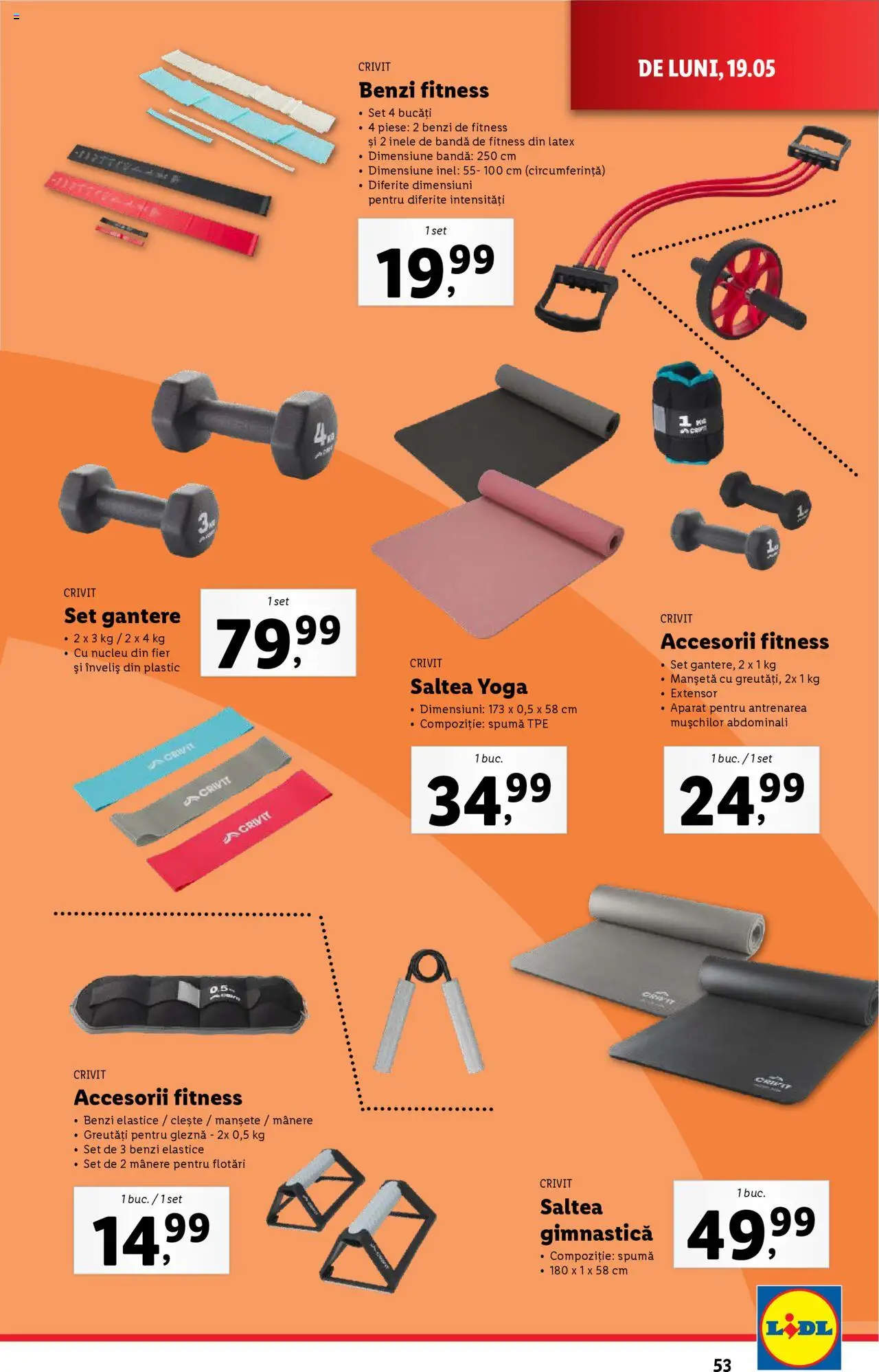 Catalog LIDL 19 - 25 Mai 2025 | Pagina 53 | Produse: Clește, Inel, Saltea