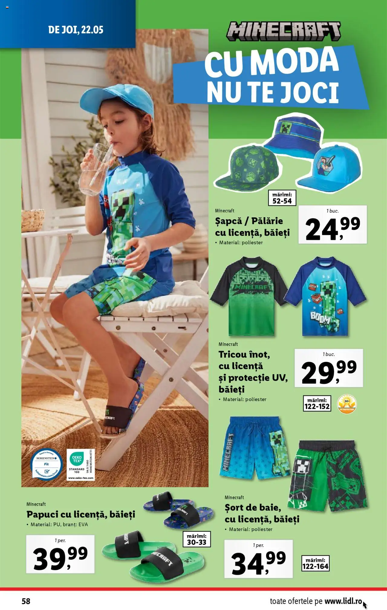 Catalog LIDL 19 - 25 Mai 2025 | Pagina 58 | Produse: Pălărie, Șapcă, Șort, Tricou