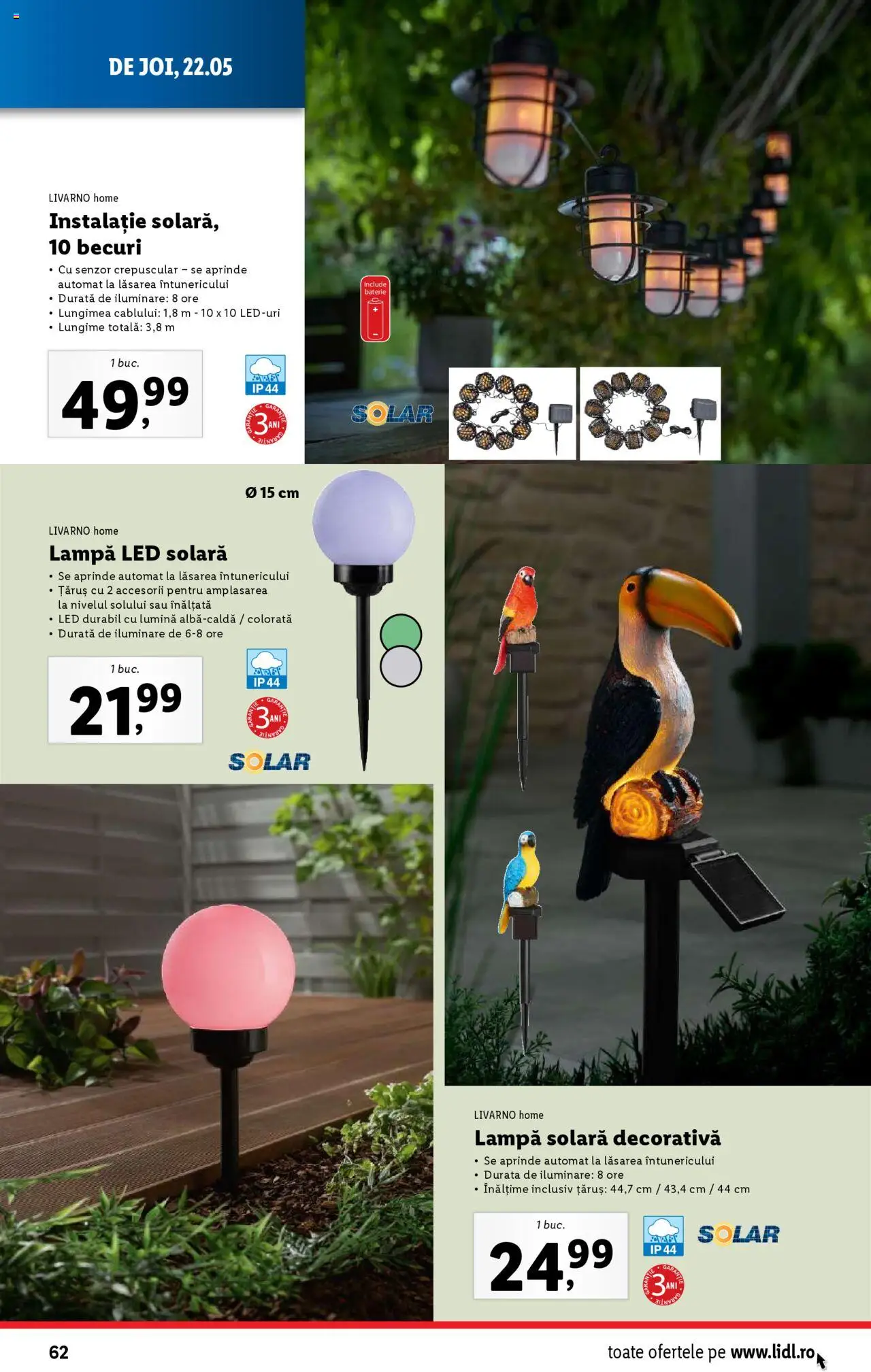 Catalog LIDL 19 - 25 Mai 2025 | Pagina 62 | Produse: Tavuk suyu, Babak, Baterie, Lampă
