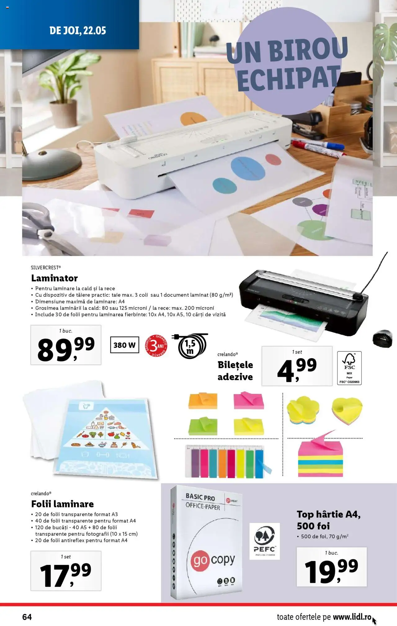Catalog LIDL 19 - 25 Mai 2025 | Pagina 64 | Produse: Laminator, Top, Çikolatalı gofret, Cărți