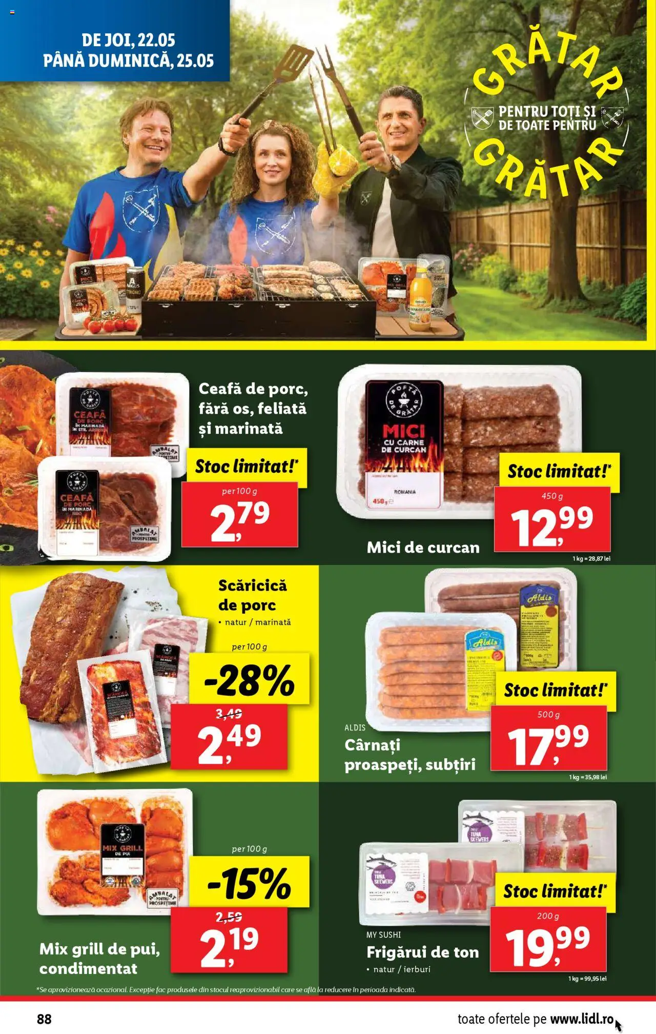 Catalog LIDL 19 - 25 Mai 2025 | Pagina 88 | Produse: Grill, Sushi, Mici, Cârnați