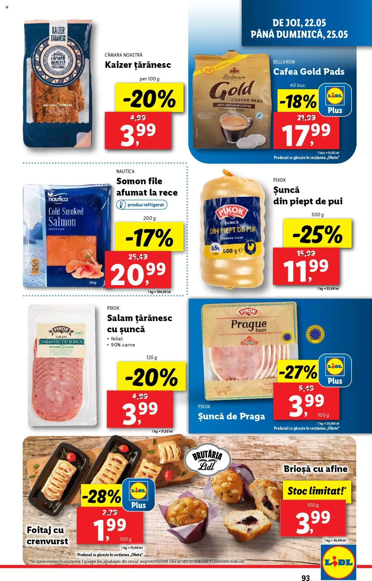 Catalog LIDL 19 - 25 Mai 2025 | Pagina 93 | Produse: Afine, Cafea, Salam, Șuncă