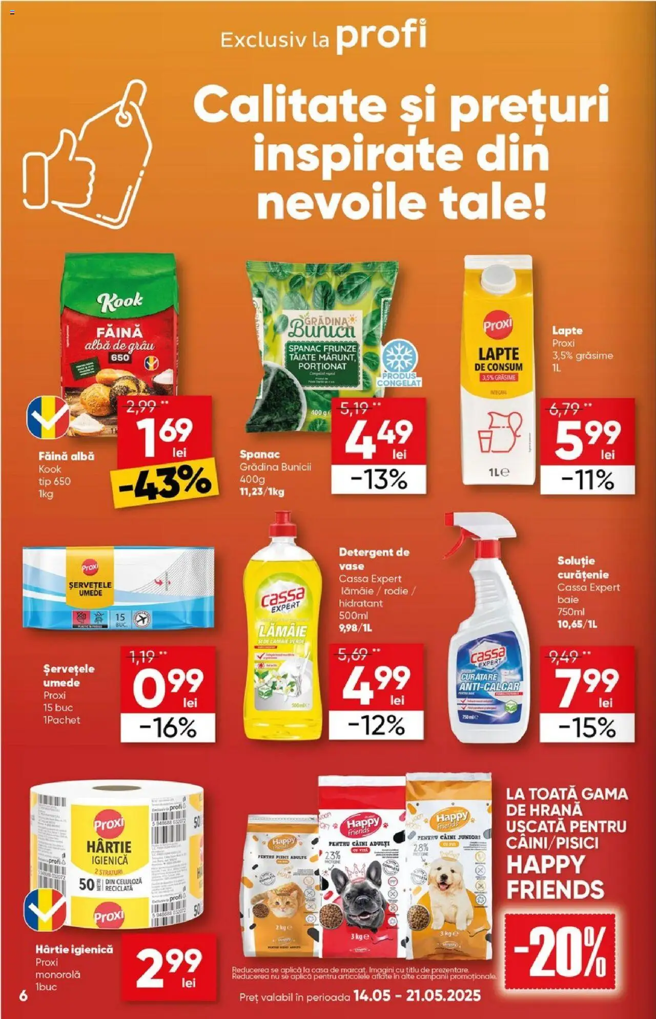 Catalog Profi 14 - 27 Mai 2025 | Pagina 6 | Produse: Lapte, Detergent, Șervețele umede, Lămâie