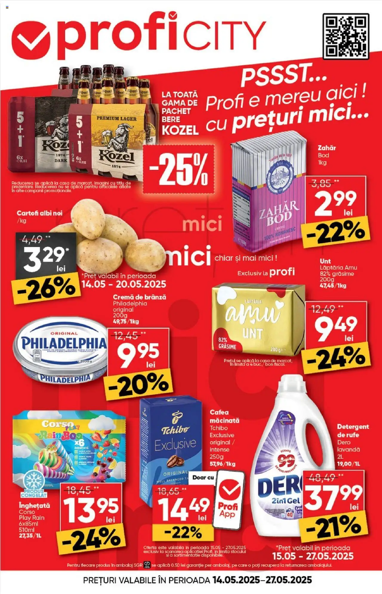 Catalog Profi 14 - 27 Mai 2025 | Pagina 1 | Produse: Mici, Brânză, Cafea, Zahăr