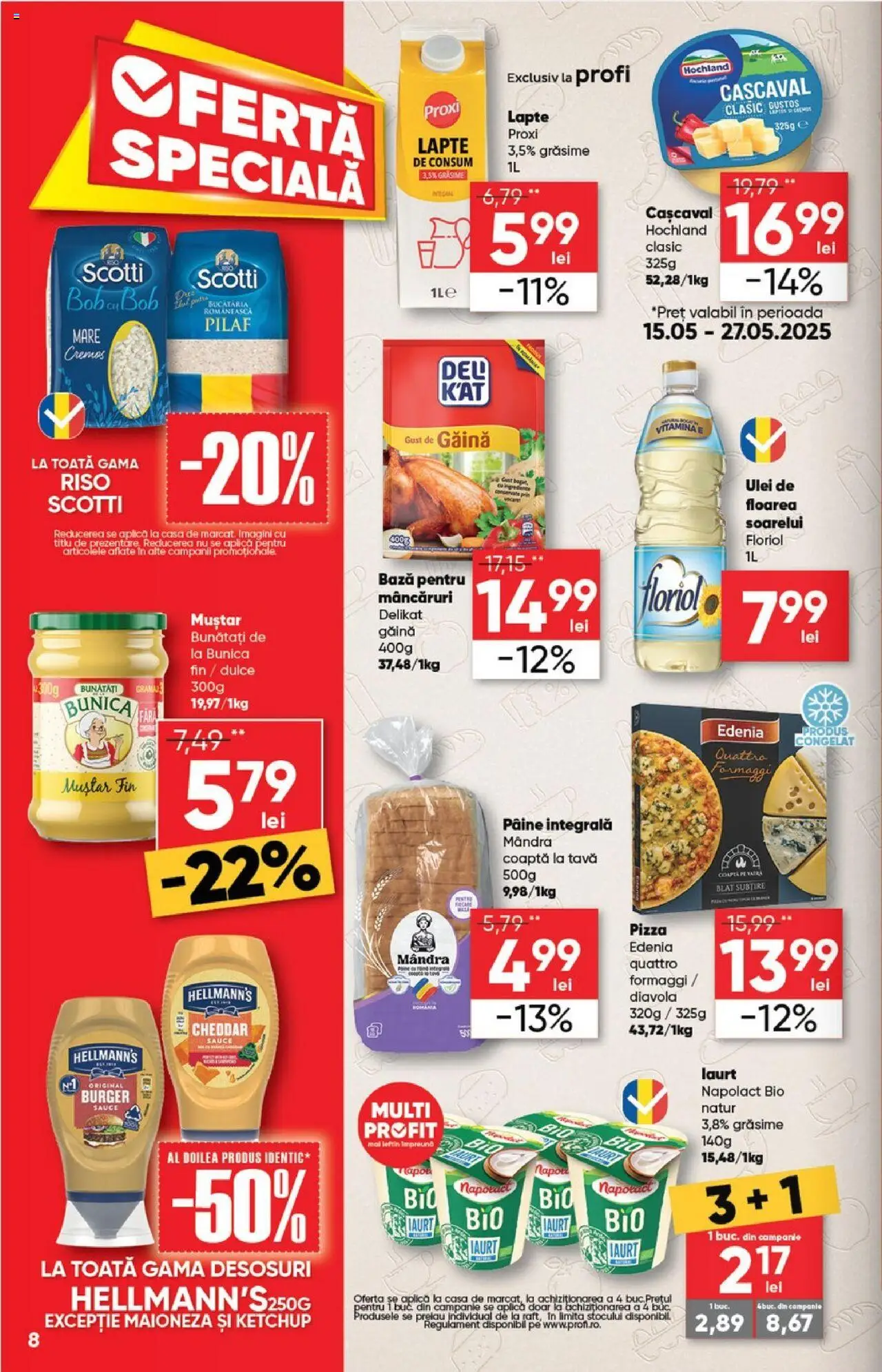 Catalog Profi 14 - 27 Mai 2025 | Pagina 8 | Produse: Cașcaval, Ulei, Bant, Maioneză