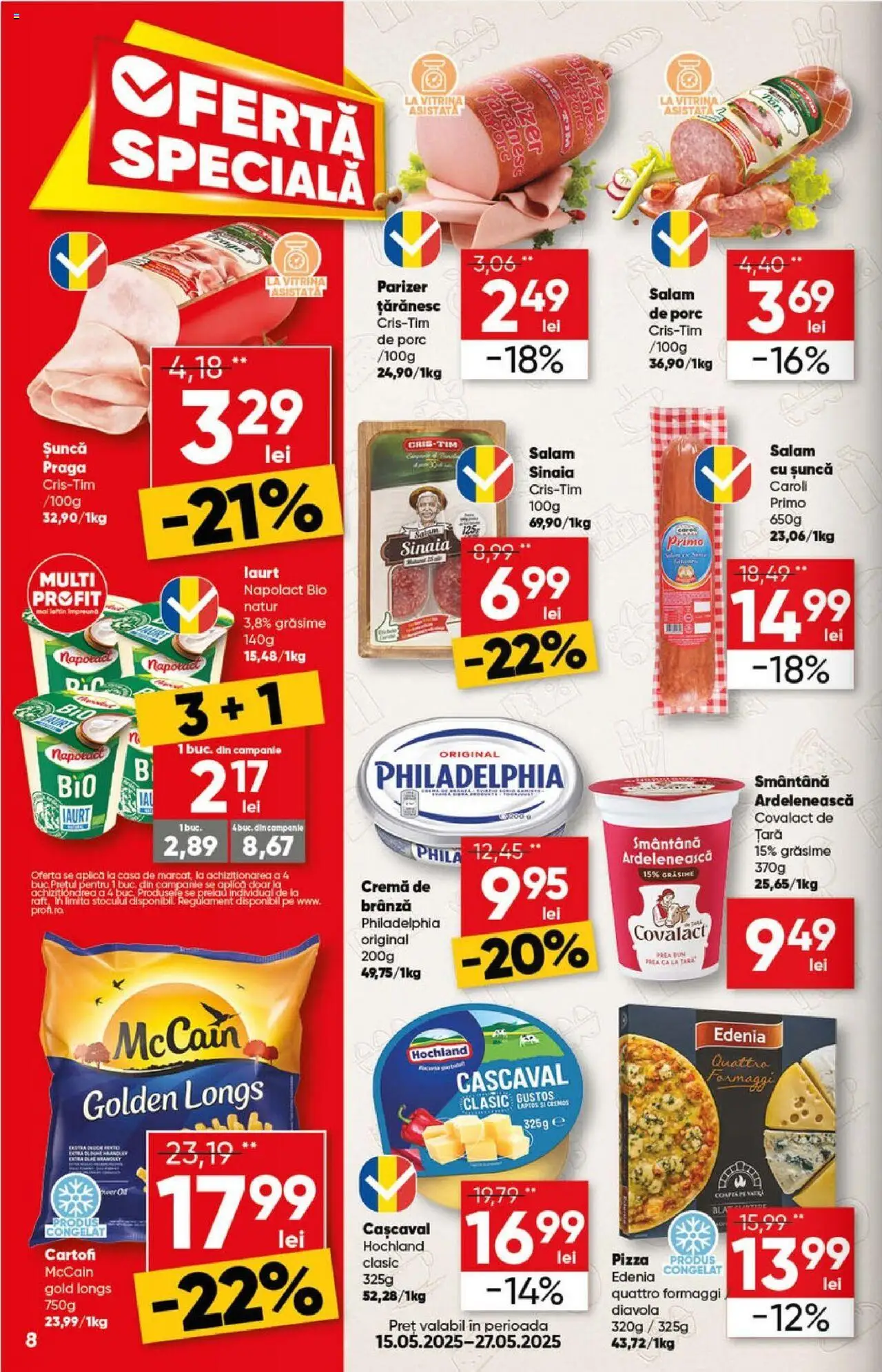 Catalog Profi 14 - 27 Mai 2025 | Pagina 8 | Produse: Cremă, Șuncă, Smântână, Cartofi