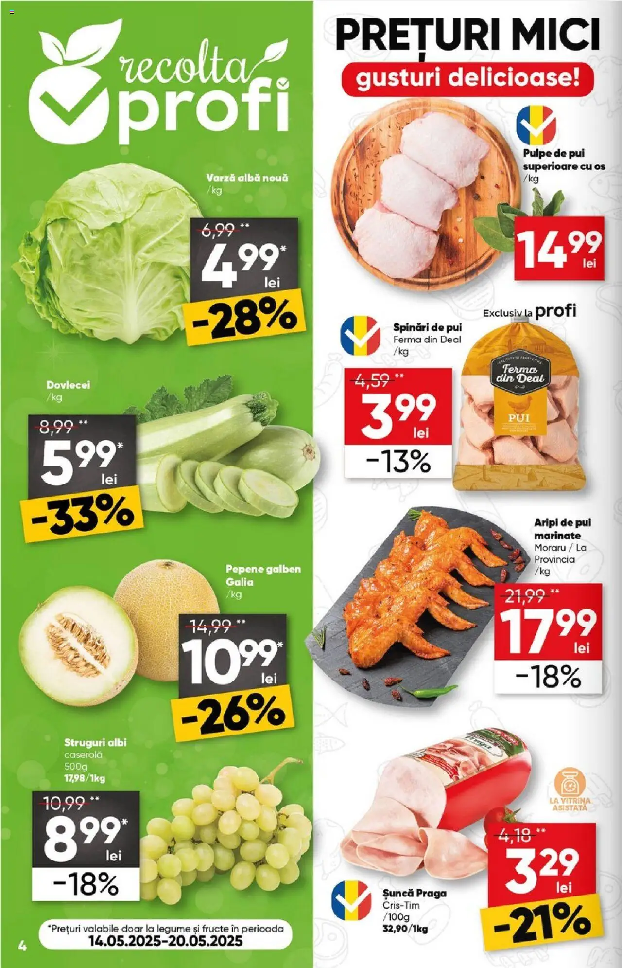Catalog Profi 14 - 27 Mai 2025 | Pagina 4 | Produse: Varză, Struguri, Pepene Galben, Legume