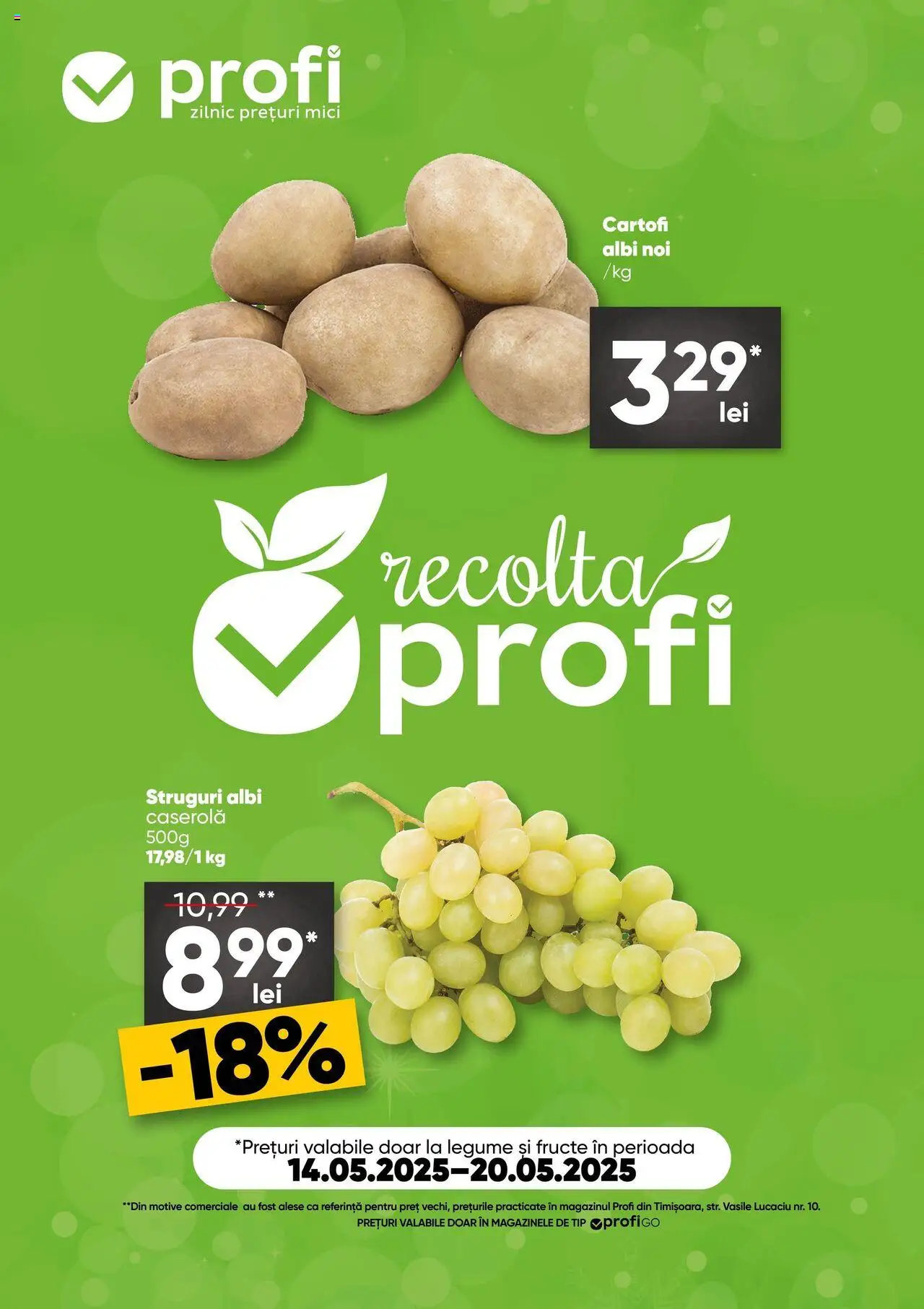Catalog Profi 14 - 20 Mai 2025 | Pagina 1 | Produse: Struguri, Mici, Cartofi, Legume