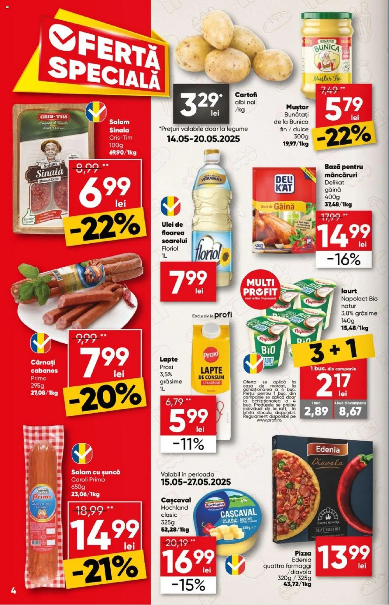 Catalog Profi 14 - 27 Mai 2025 | Pagina 4 | Produse: Cașcaval, Ulei, Muștar, Cartofi