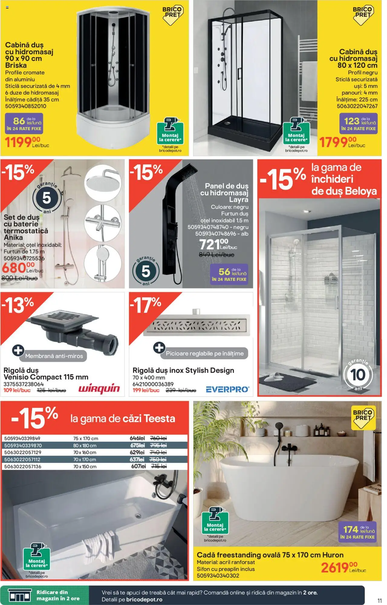Catalog Brico Depot 15 Mai - 3 Iunie 2025 | Pagina 11 | Produse: Baterie, Cadă, Duș