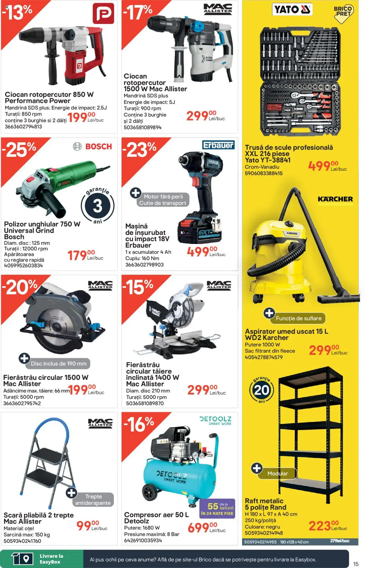 Catalog Brico Depot 15 Mai - 3 Iunie 2025 | Pagina 15 | Produse: Disc, Aspirator, Polizor, Raft