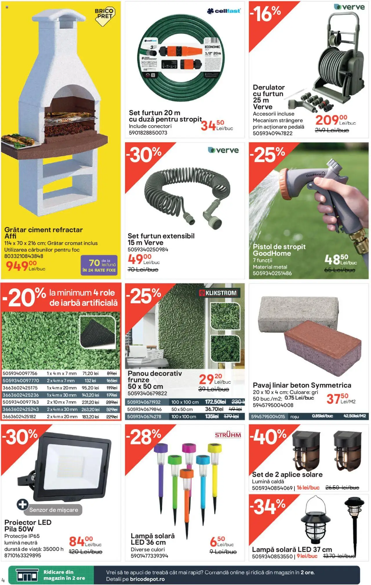 Catalog Brico Depot 15 Mai - 3 Iunie 2025 | Pagina 4 | Produse: T cetveli, Role, Lampă, Pavaj