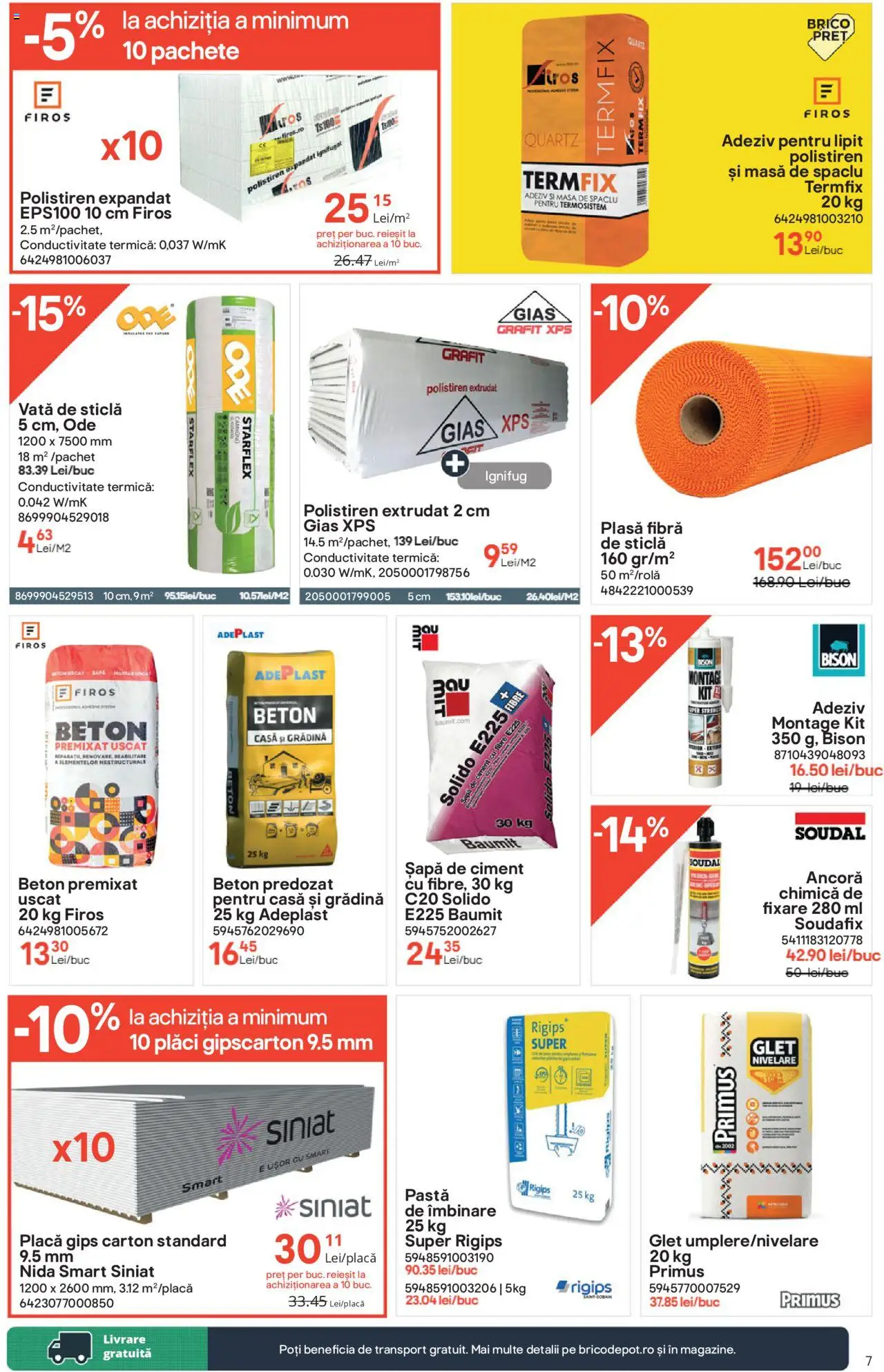 Catalog Brico Depot 15 Mai - 3 Iunie 2025 | Pagina 7 | Produse: Masă, Polistiren, Glet, Adeziv