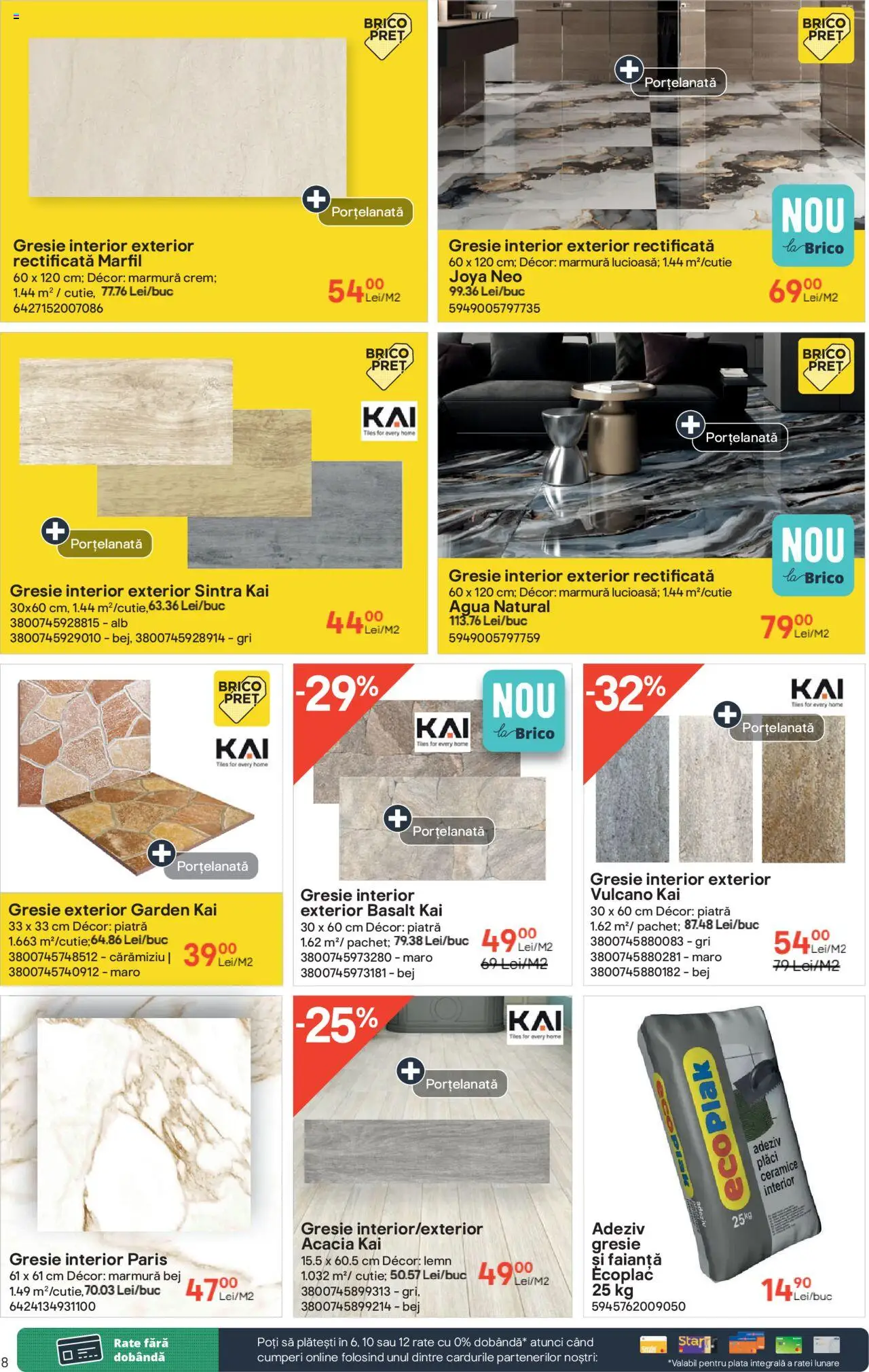 Catalog Brico Depot 15 Mai - 3 Iunie 2025 | Pagina 8 | Produse: Faianță, Gresie, Adeziv
