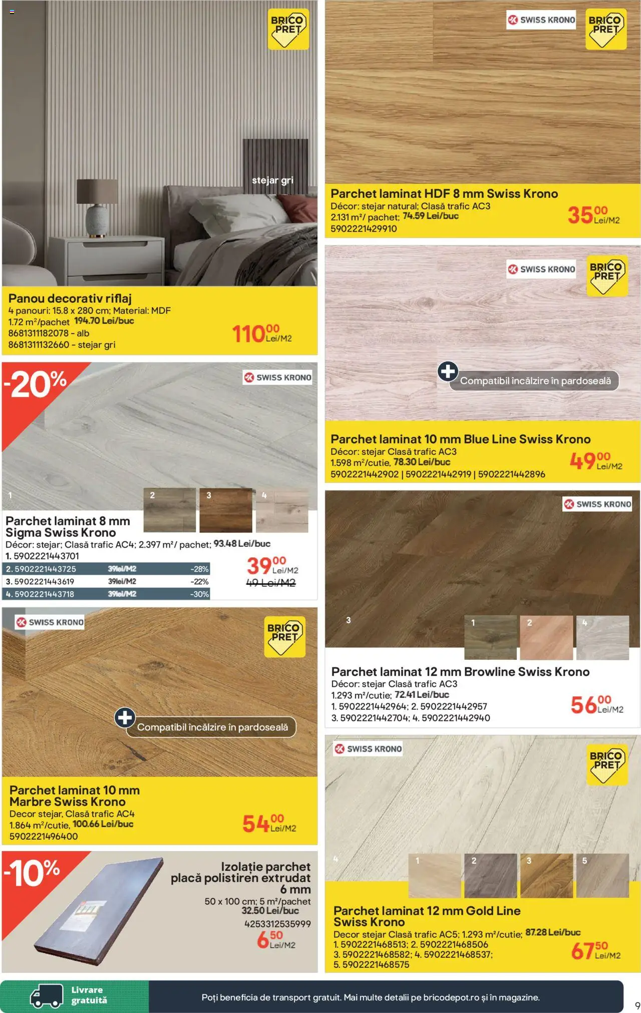 Catalog Brico Depot 15 Mai - 3 Iunie 2025 | Pagina 9 | Produse: Parchet, Pardoseală, Polistiren