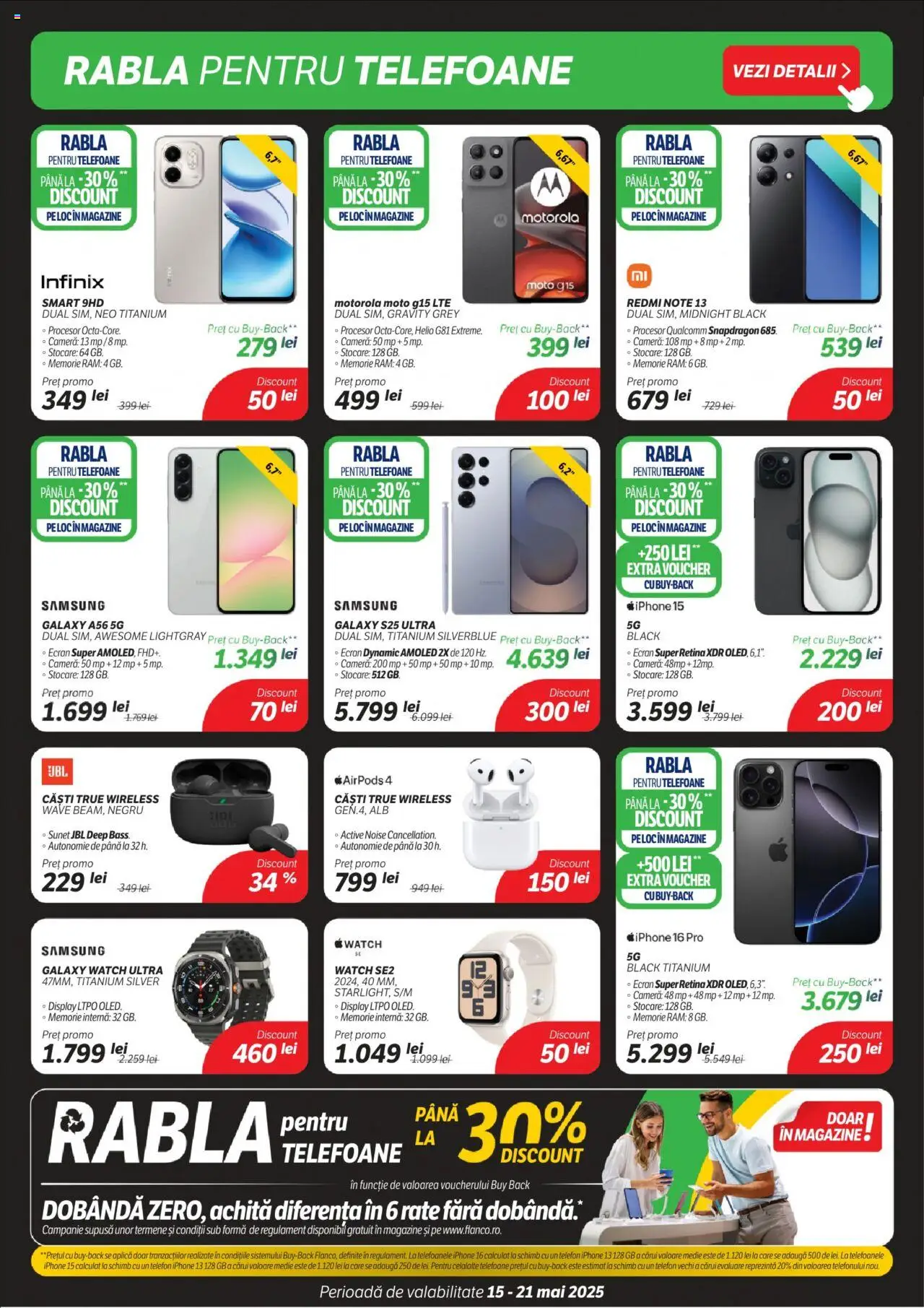 Catalog Flanco 15 - 21 Mai 2025 | Pagina 2 | Produse: Telefon, Memorie, Căști, Cameră