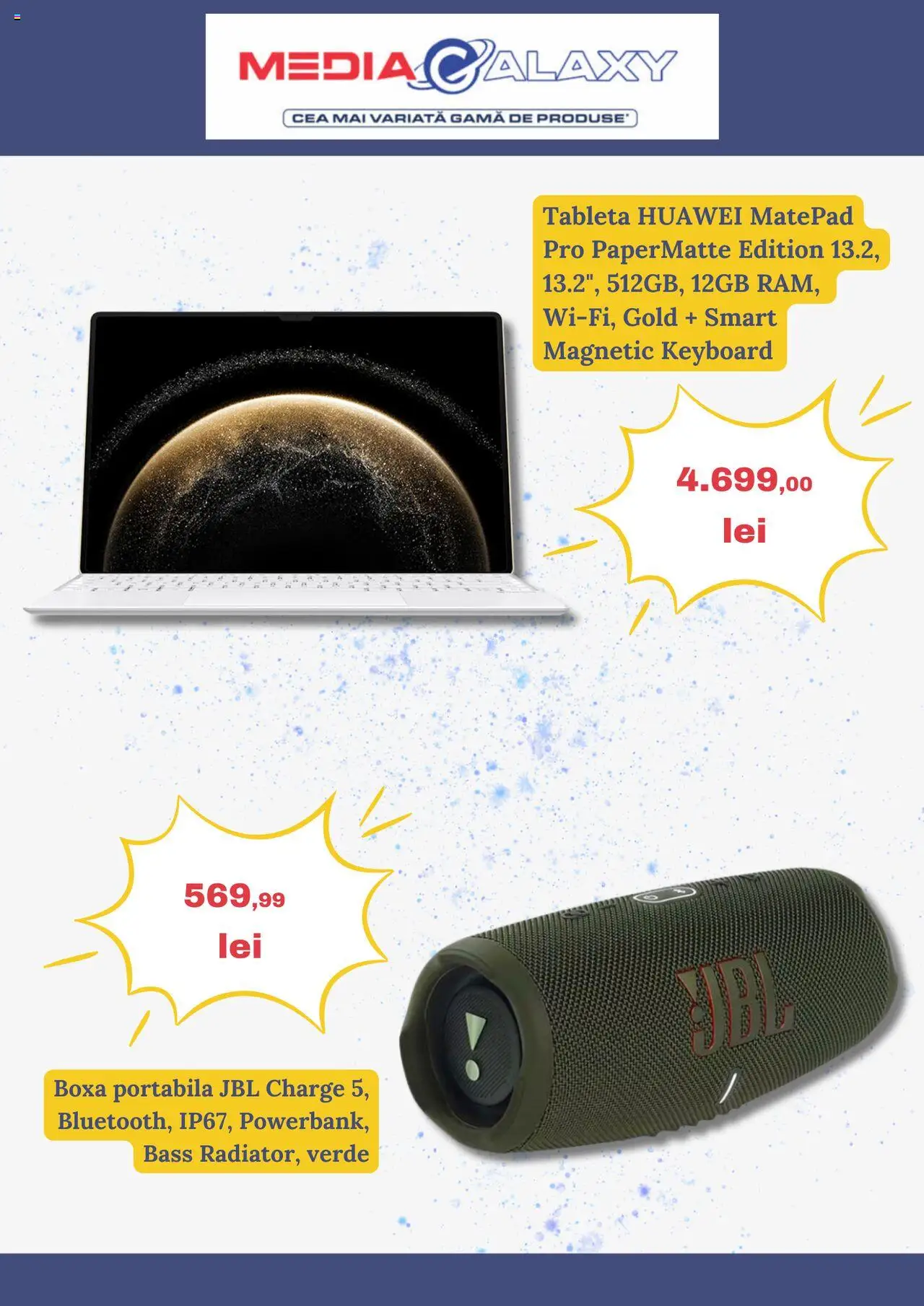 Catalog Media Galaxy 15 - 21 Mai 2025 | Pagina 2 | Produse: Tabletă, Boxă portabilă