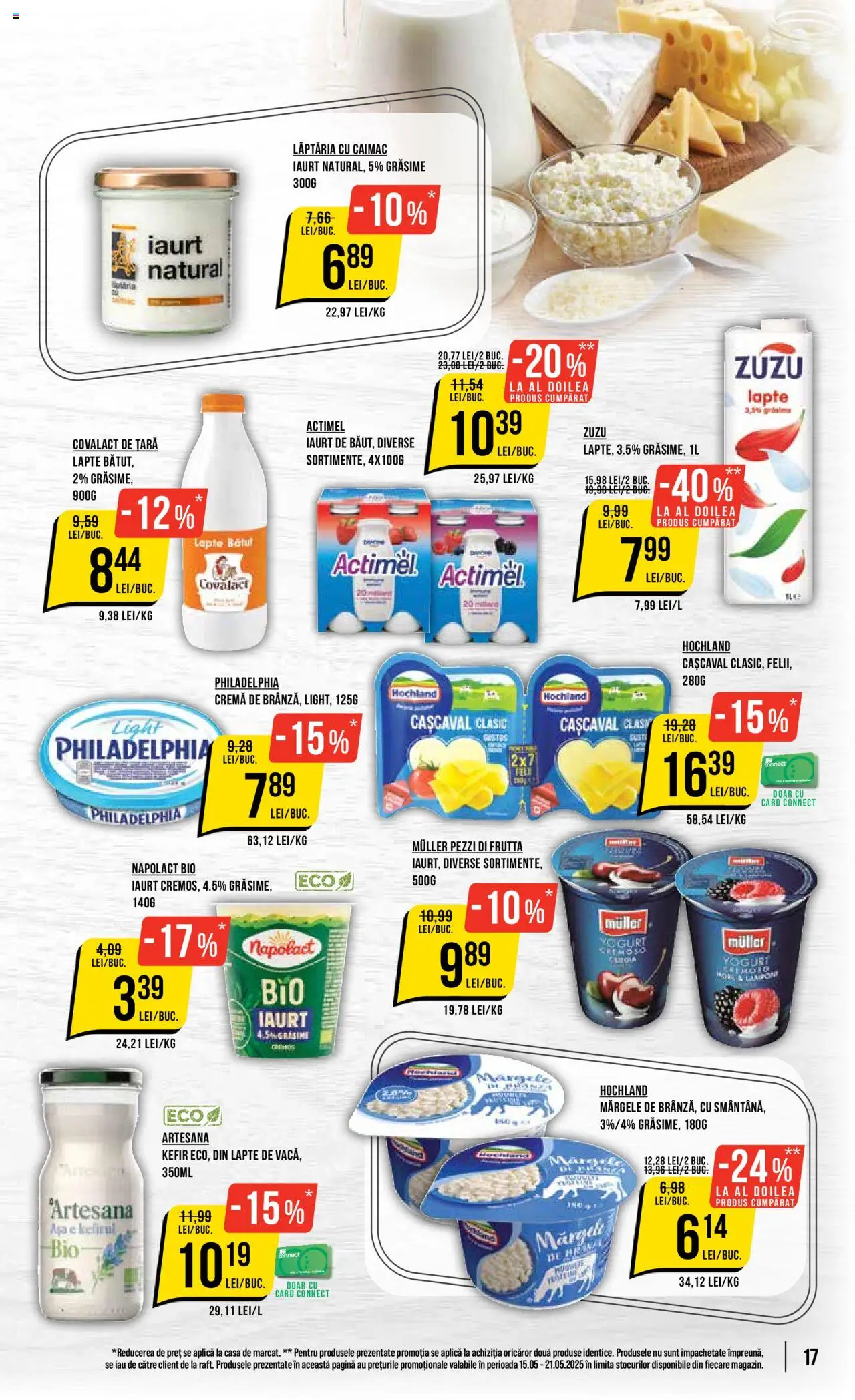 Catalog Mega Image 15 - 21 Mai 2025 | Pagina 17 | Produse: Şerit ödül, Lapte, Cremă, Kefir