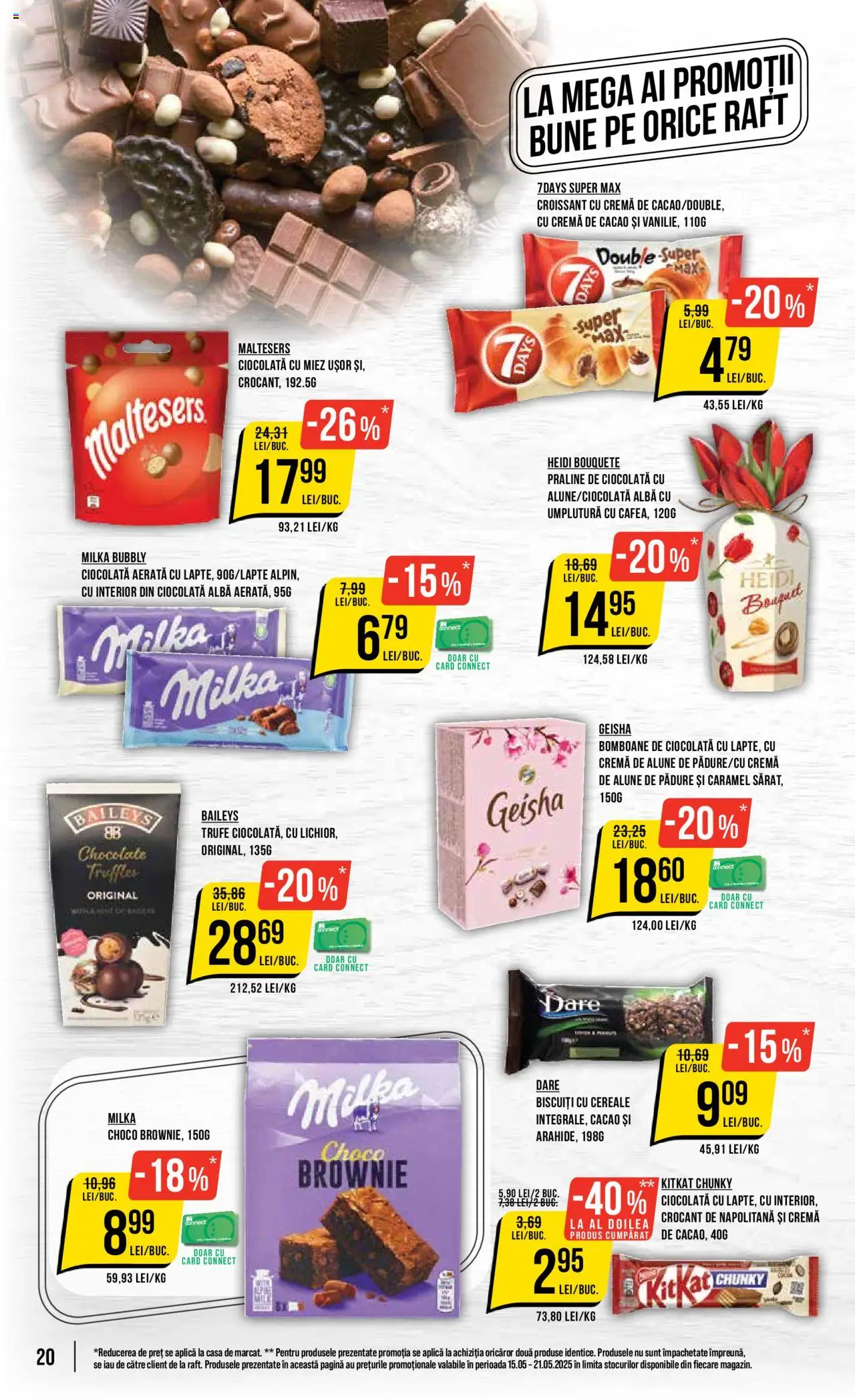 Catalog Mega Image 15 - 21 Mai 2025 | Pagina 20 | Produse: Raft, Alune, Ciocolată, Biscuiți