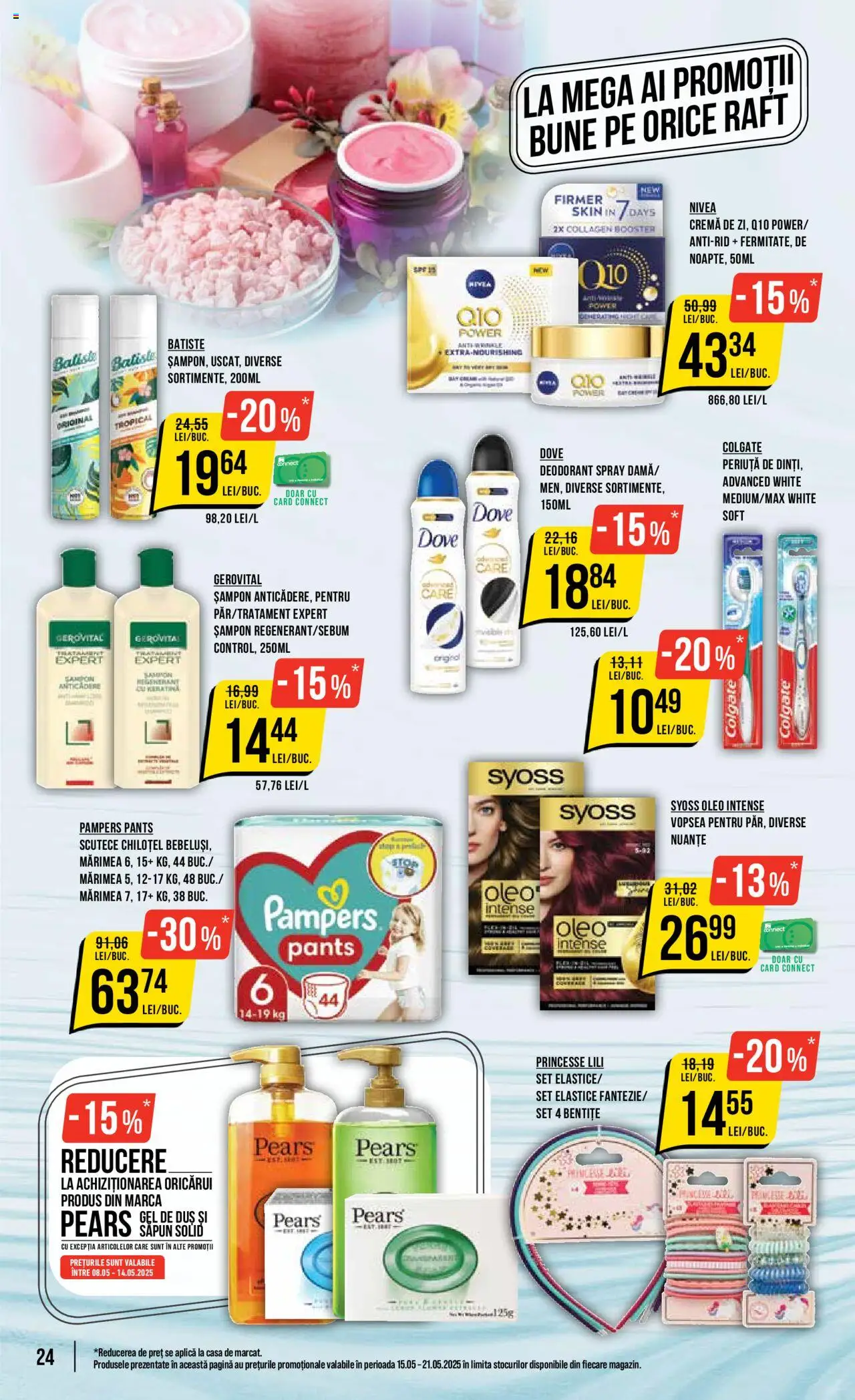 Catalog Mega Image 15 - 21 Mai 2025 | Pagina 24 | Produse: Săpun, Gel de duș, Deodorant, Scutece