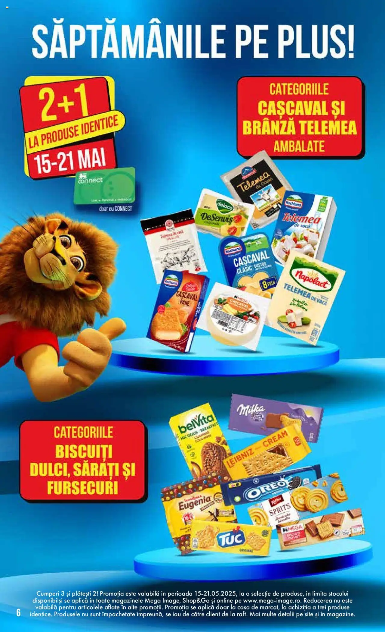 Catalog Mega Image 15 - 21 Mai 2025 | Pagina 6 | Produse: Light Kedi Konservesi, Cașcaval, Brânză, Biscuiți