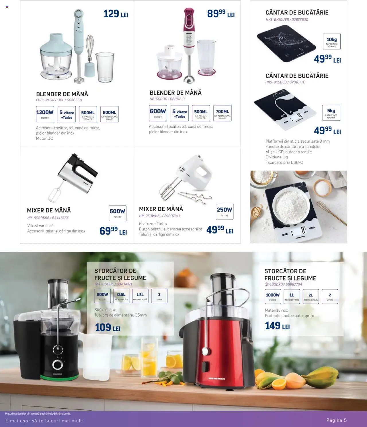 Catalog Selgros 16 Mai - 12 Iunie 2025 | Pagina 7 | Produse: Mixer, Tocător, Suc, Legume