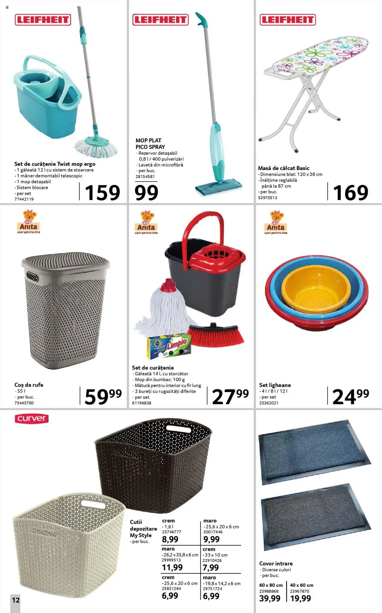 Catalog Selgros 16 - 29 Mai 2025 | Pagina 12 | Produse: Delgeç, Storcător, Mop, Coș De Rufe