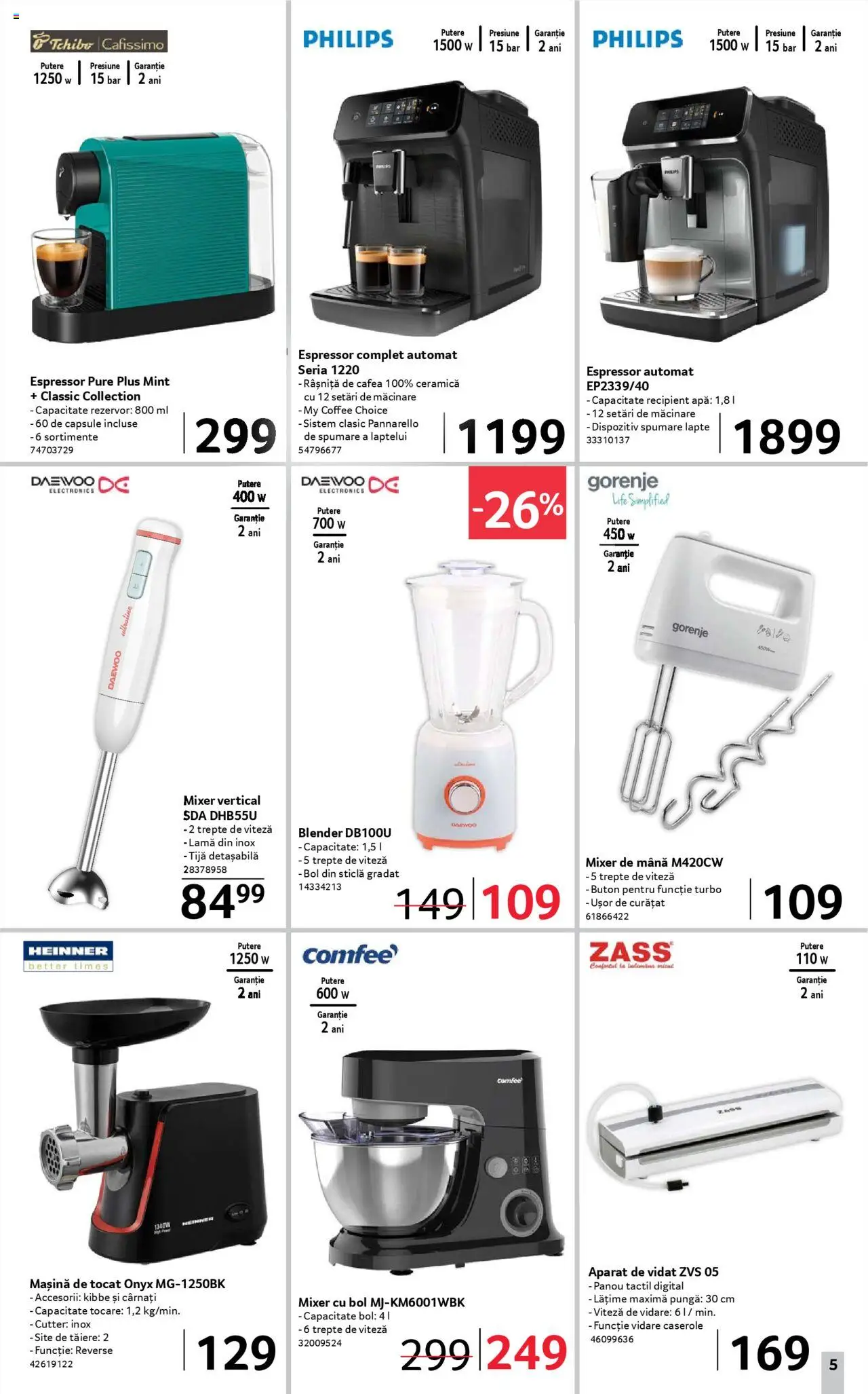 Catalog Selgros 16 - 29 Mai 2025 | Pagina 5 | Produse: Espressor, Enginar, Blender, Cârnați