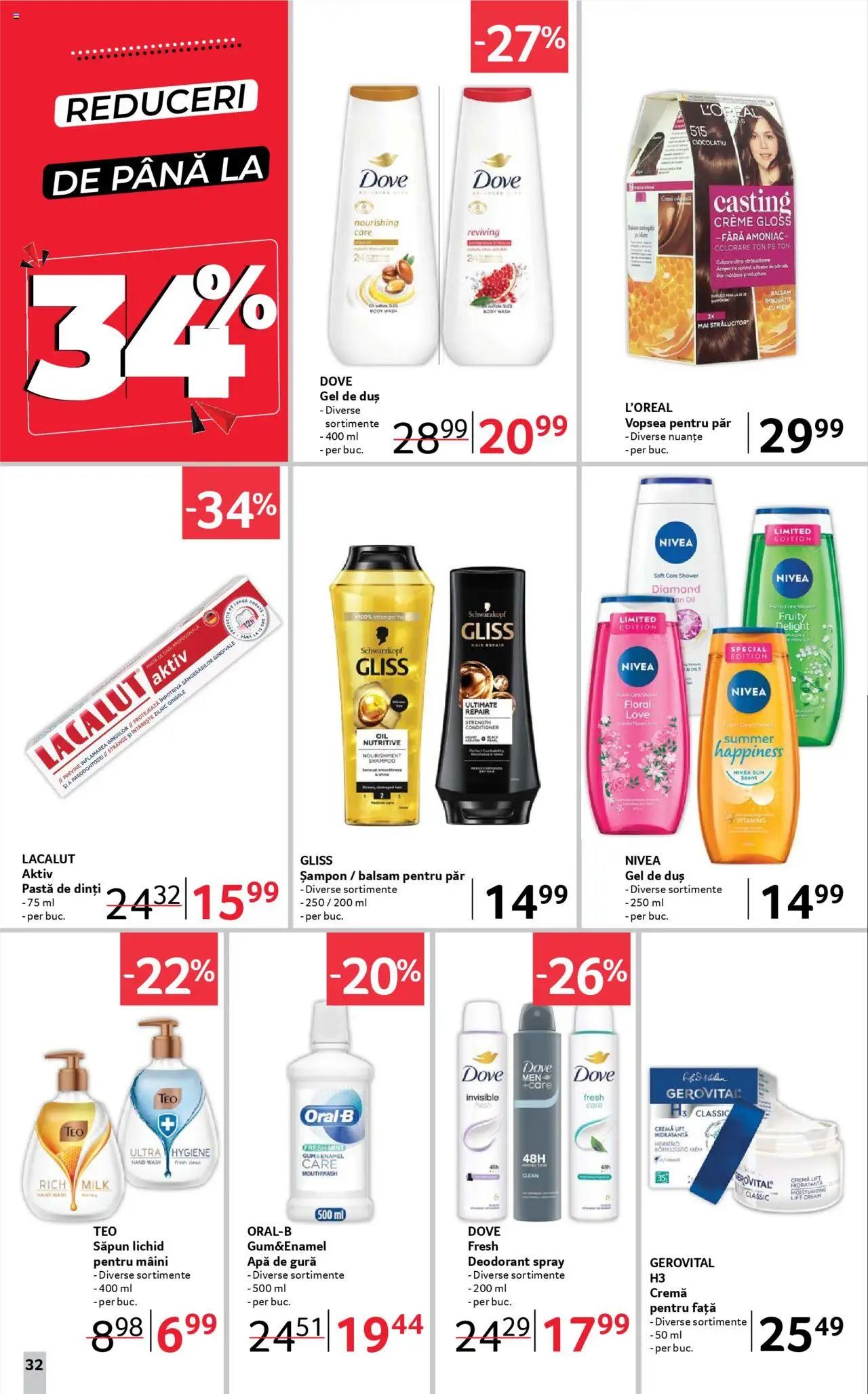 Catalog Selgros 16 - 29 Mai 2025 | Pagina 32 | Produse: Vopsea, Săpun, Gel de duș, Pastă de dinți