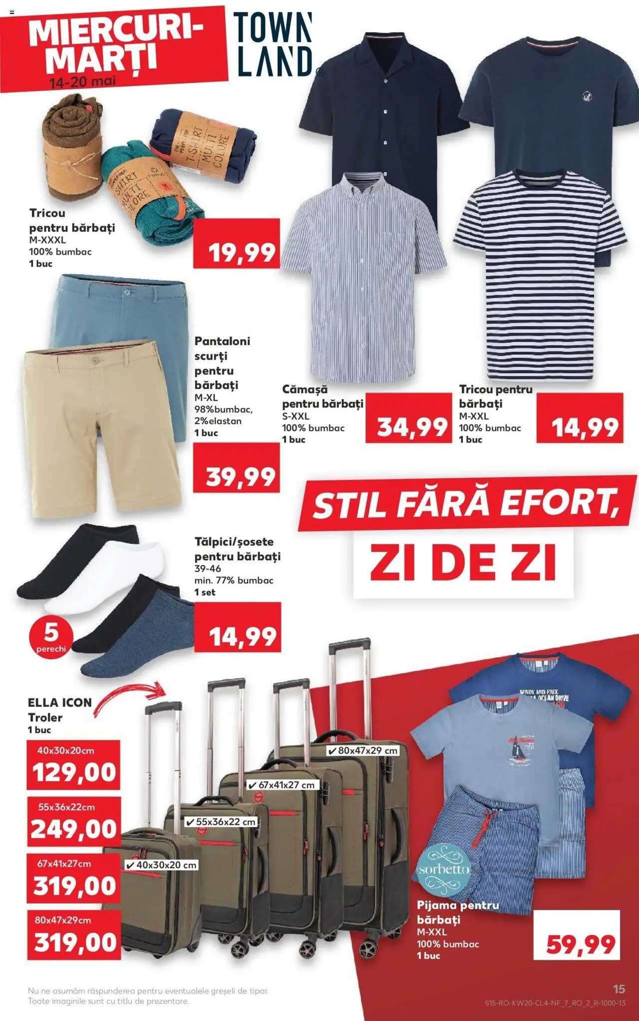 Catalog Kaufland 14 - 20 Mai 2025 | Pagina 15 | Produse: Tricou, Pantaloni, Pantaloni scurți
