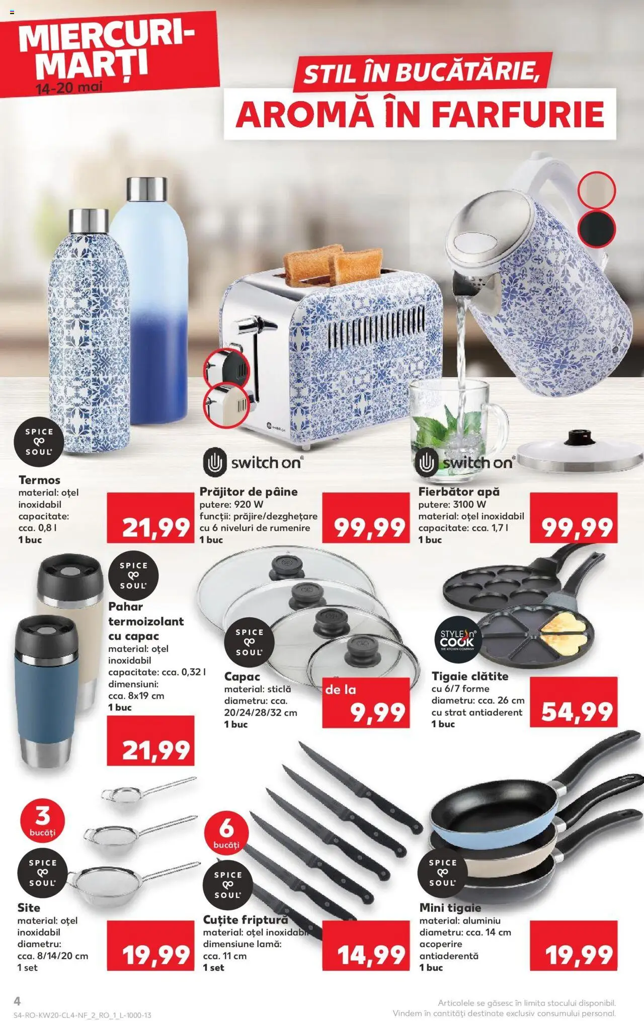 Catalog Kaufland 14 - 20 Mai 2025 | Pagina 4 | Produse: Termos, Farfurie, Pâine, Apă
