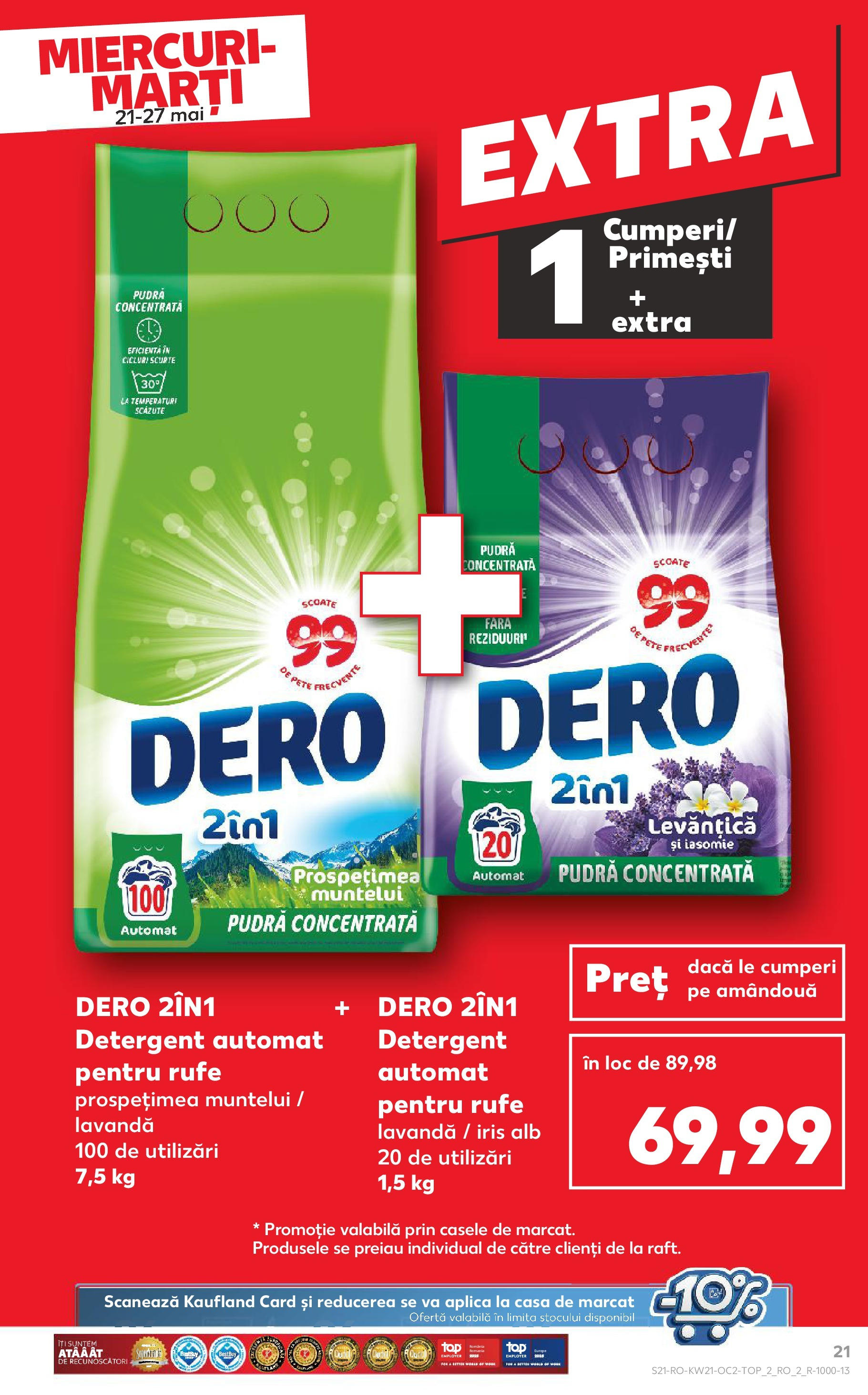 Catalog Kaufland 21 - 27 Mai 2025 | Pagina 21 | Produse: Kedi Ödül Oyuncakları, Pudră, Detergent