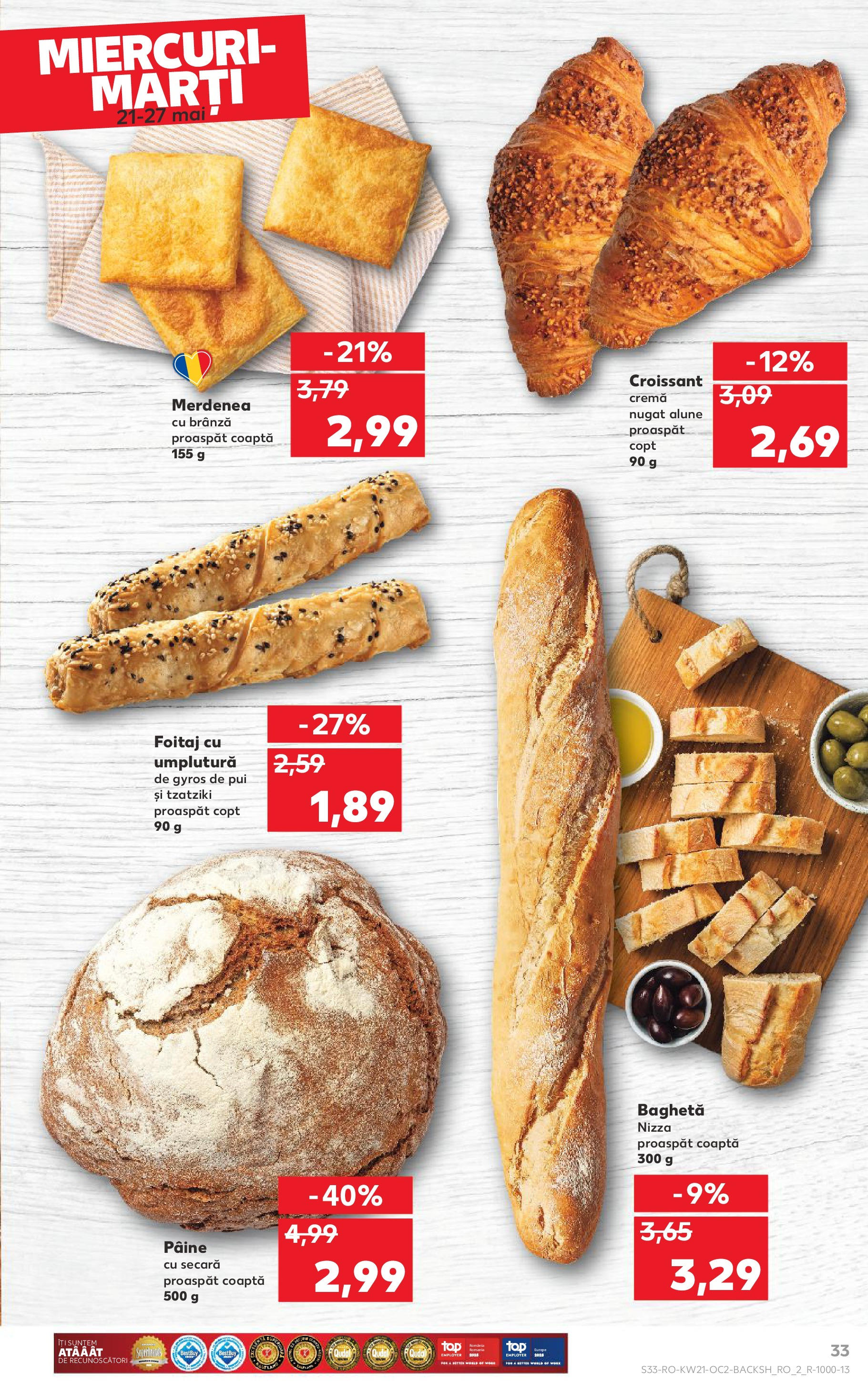 Catalog Kaufland 21 - 27 Mai 2025 | Pagina 33 | Produse: Alune, Brânză, Cremă, Pâine