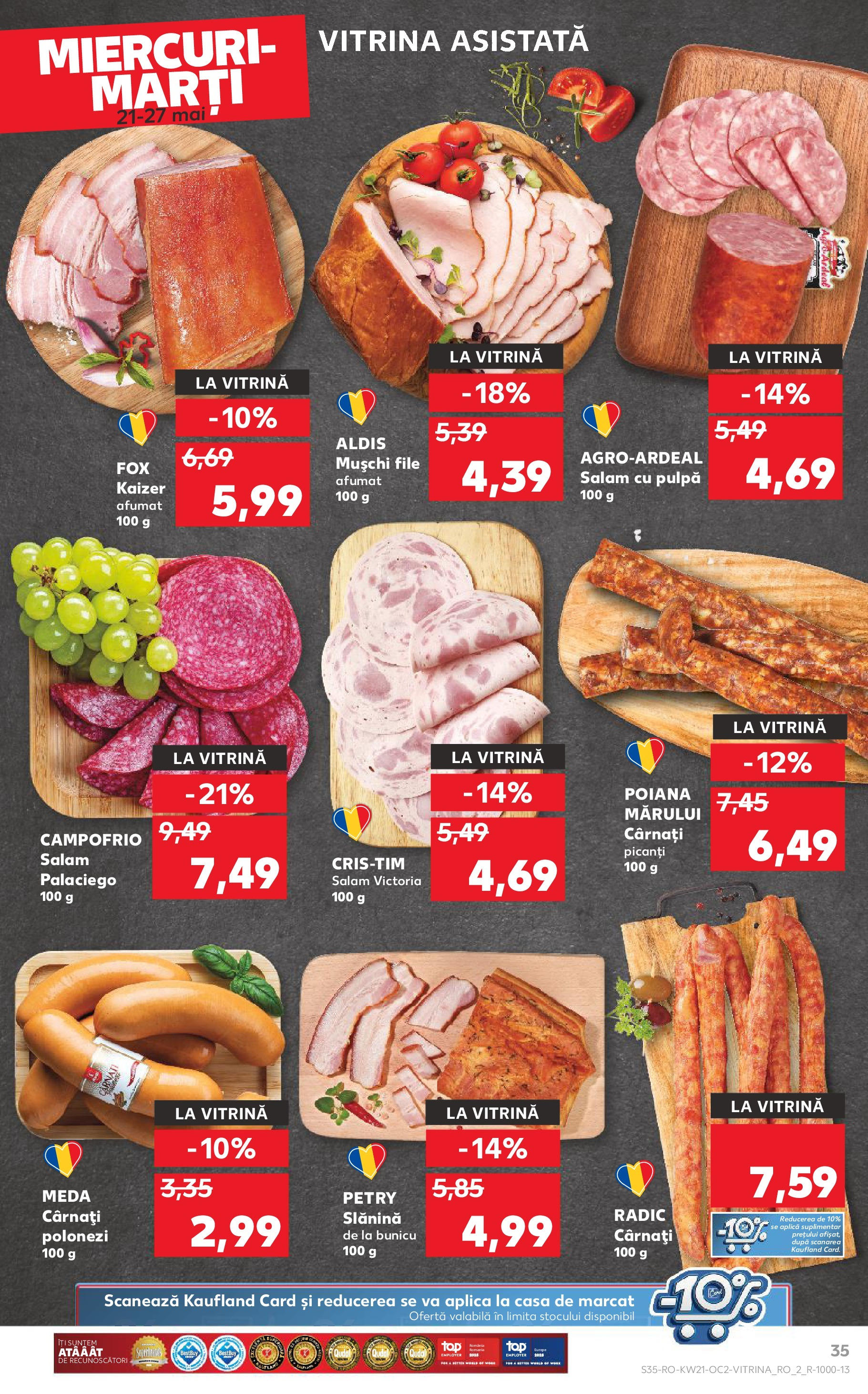 Catalog Kaufland 21 - 27 Mai 2025 | Pagina 35 | Produse: Vitrină, Salam, Cârnați
