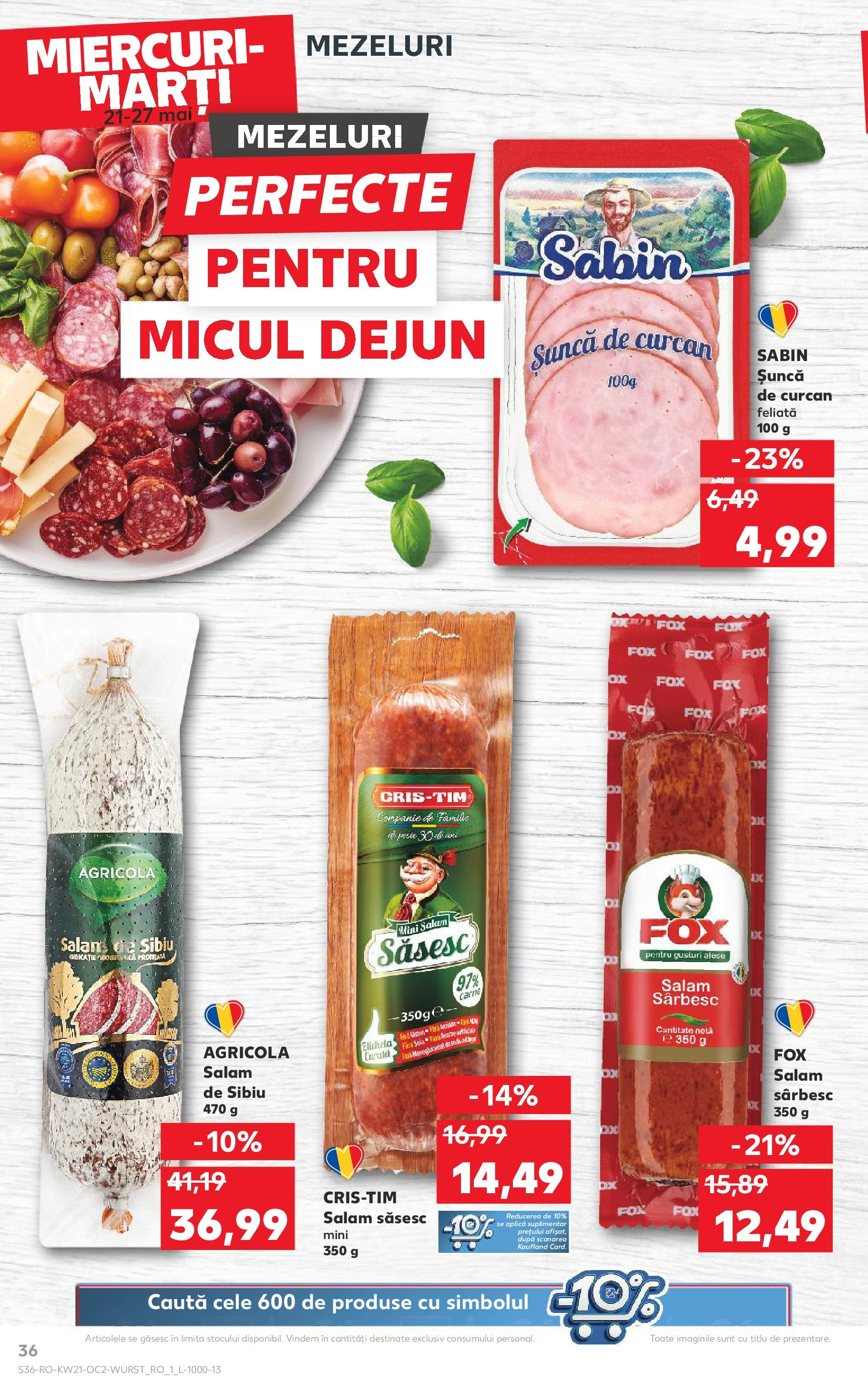 Catalog Kaufland 21 - 27 Mai 2025 | Pagina 36 | Produse: Salam, Șuncă