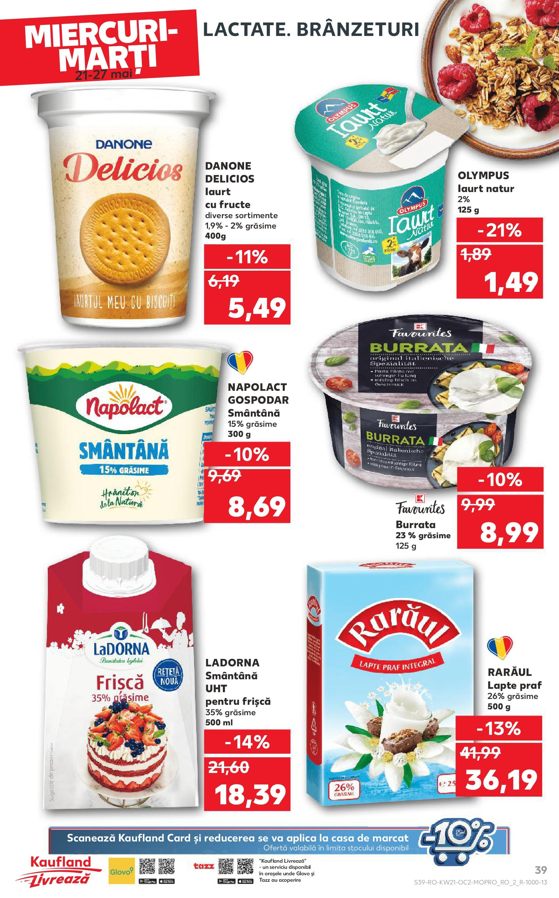 Catalog Kaufland 21 - 27 Mai 2025 | Pagina 39 | Produse: Çift taraflı üst, Lapte praf, Biscuiți, Fructe