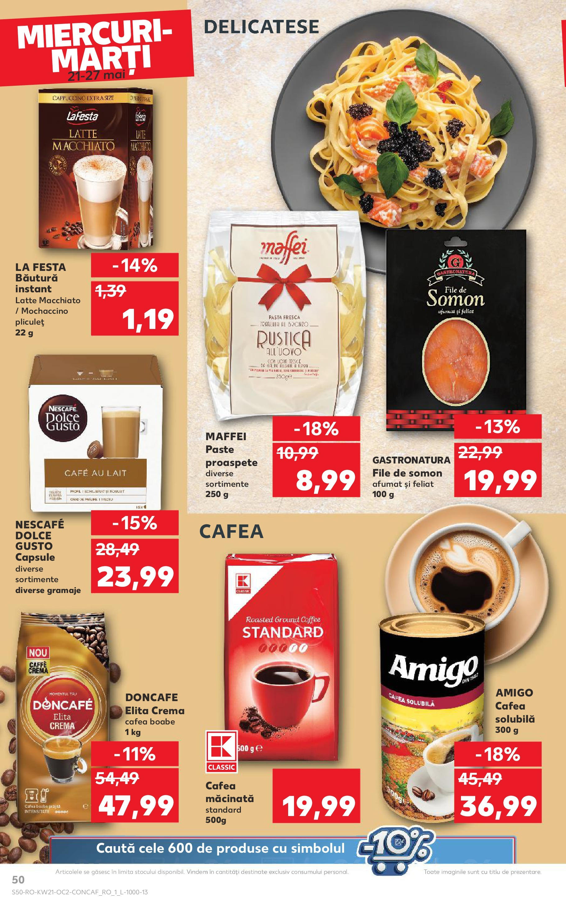 Catalog Kaufland 21 - 27 Mai 2025 | Pagina 50 | Produse: Cremă, Cafea, Paste