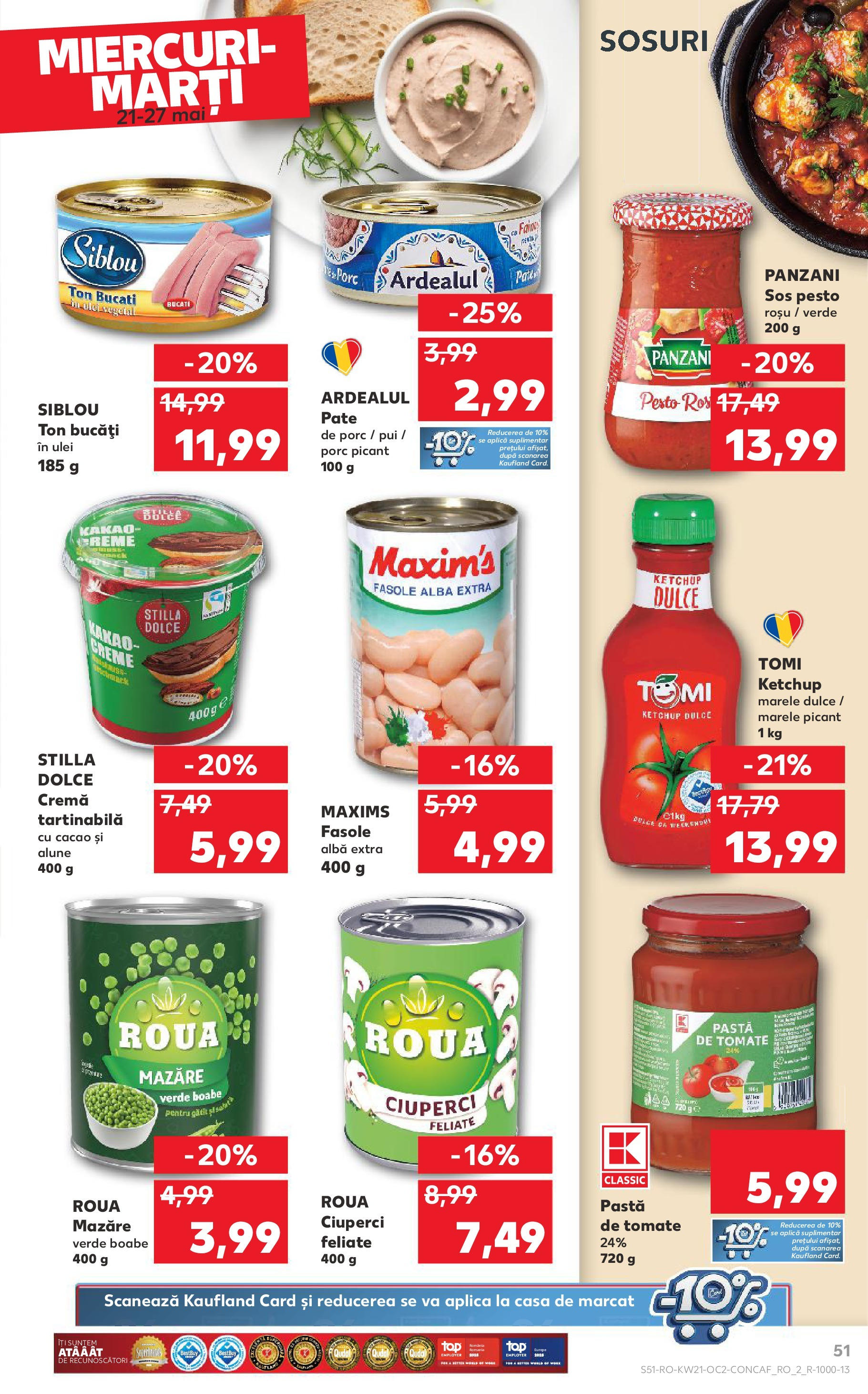 Catalog Kaufland 21 - 27 Mai 2025 | Pagina 51 | Produse: Hacıyatmaz Kedi Oyuncağı, Ciuperci, Cremă, Pastă de tomate