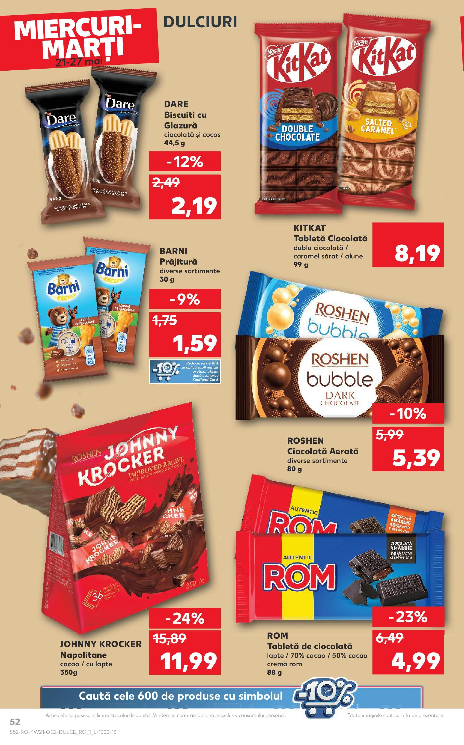 Catalog Kaufland 21 - 27 Mai 2025 | Pagina 52 | Produse: Alune, Lapte, Cremă, Rom