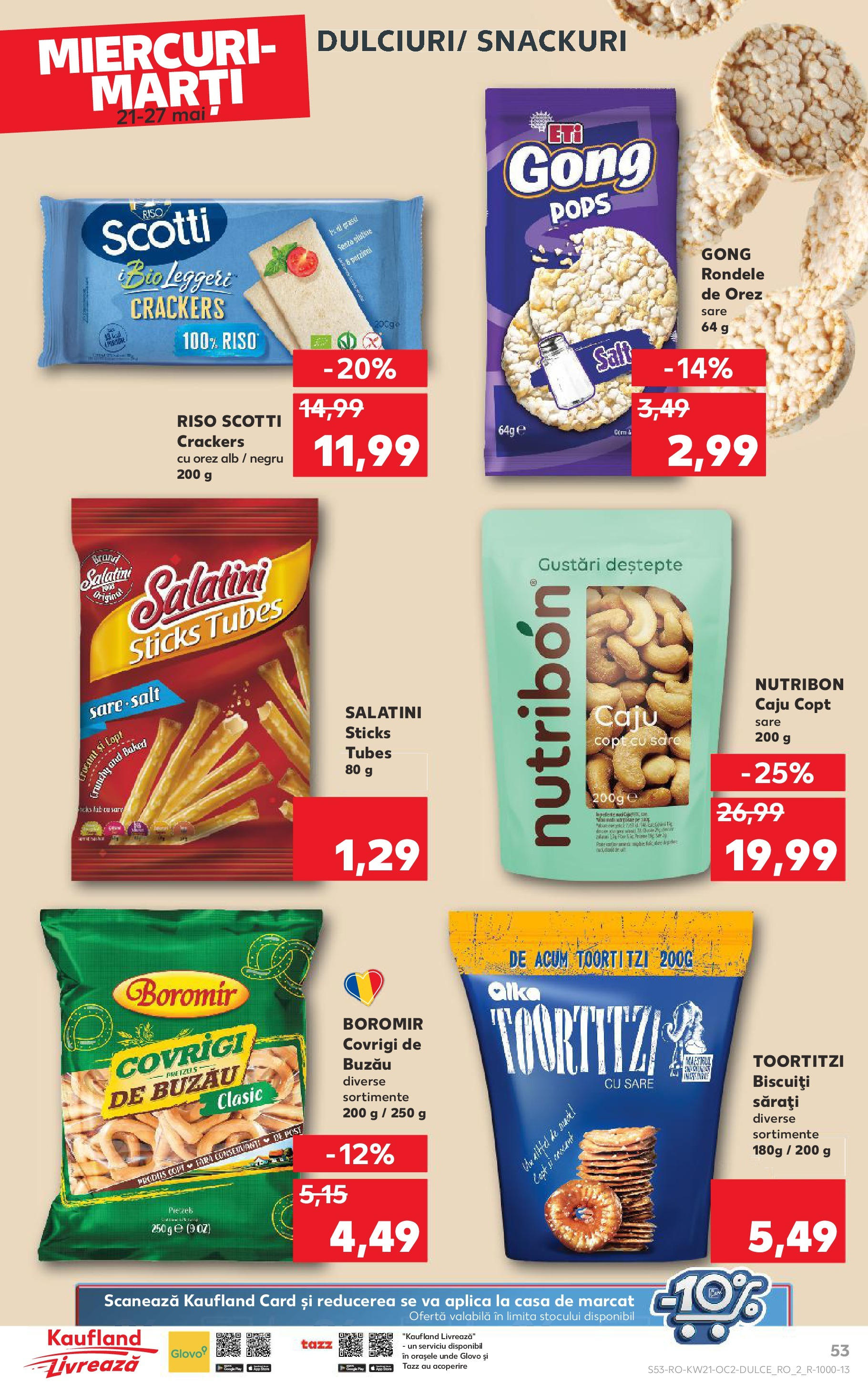Catalog Kaufland 21 - 27 Mai 2025 | Pagina 53 | Produse: Şerit ödül, Caju, Biscuiți, Sare