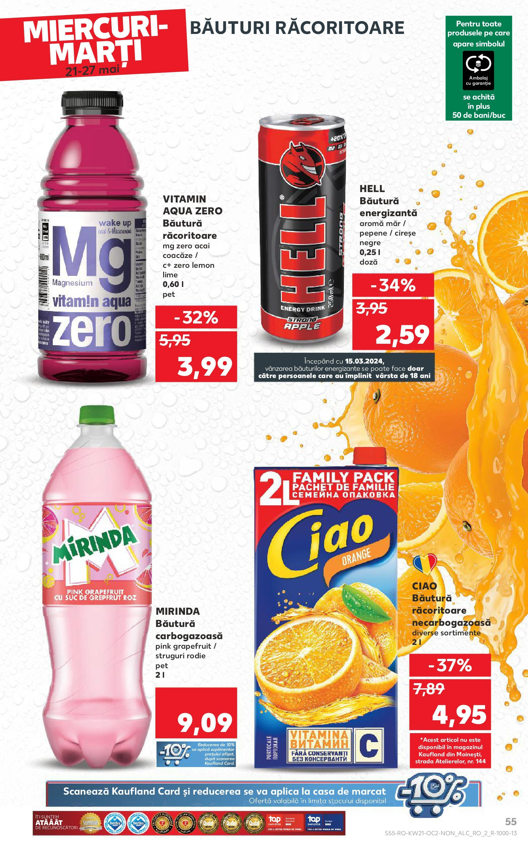 Catalog Kaufland 21 - 27 Mai 2025 | Pagina 55 | Produse: Suc, Băutură energizantă, Portocale, Grepfrut